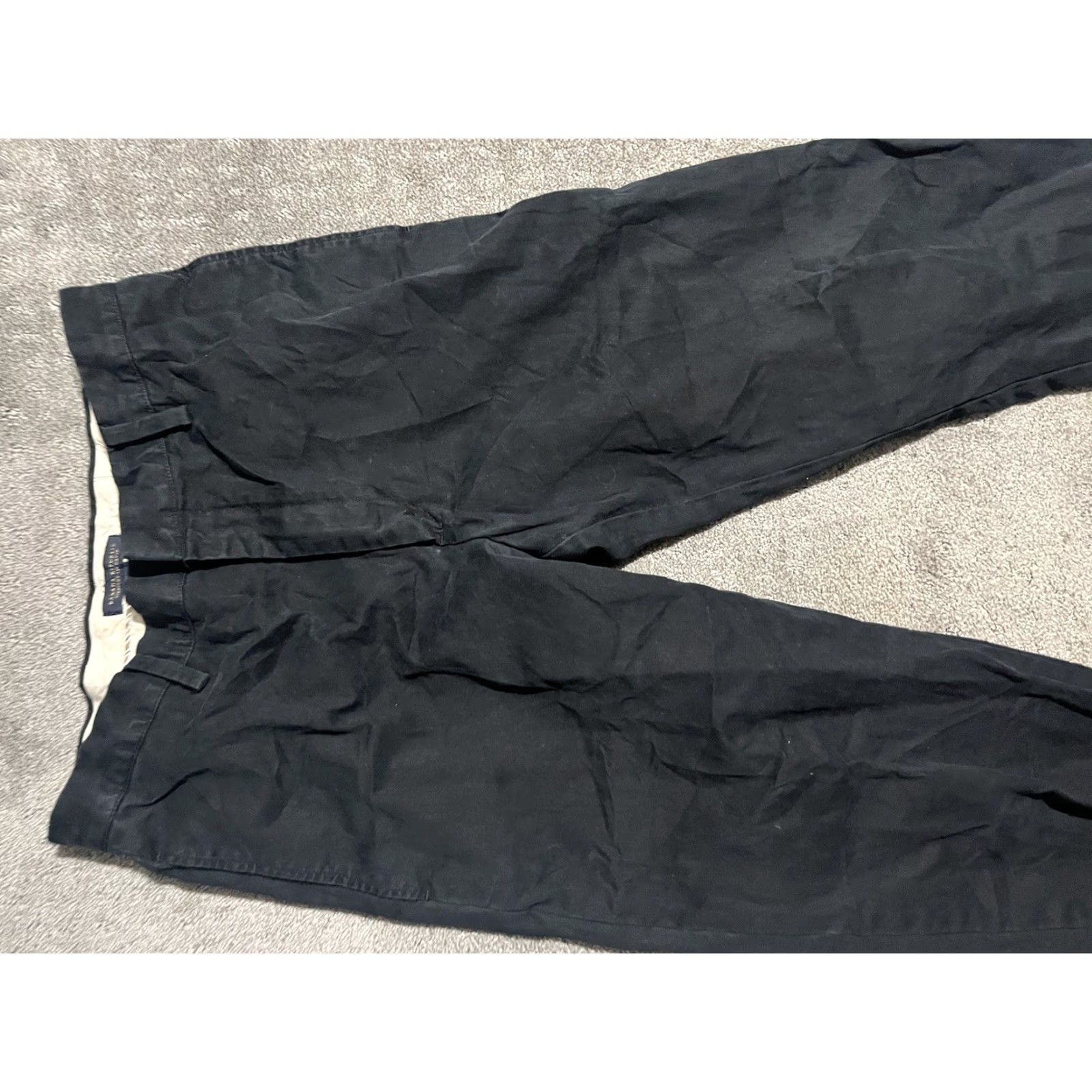Banana Republic VINTAGE Banana Republic Mens Straight Fit Gavin Chino Pants 32x32 Black Distressed Size US 32 / EU 48 - 4 Thumbnail