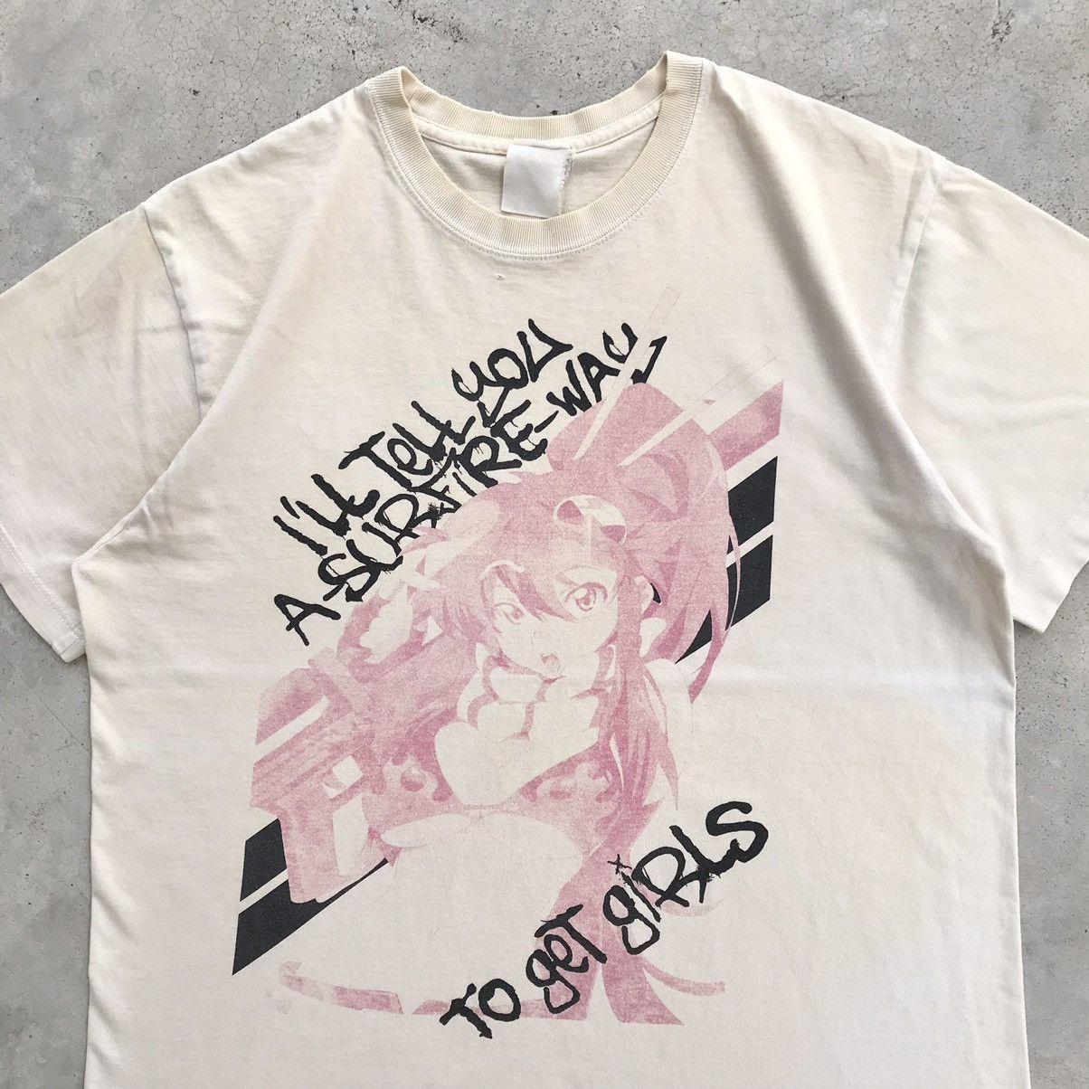 Japanese Brand 2000's Anime Gurren Lagann - Waifu Yoko / Distress T-Shirt Size US M / EU 48-50 / 2 - 3 Thumbnail