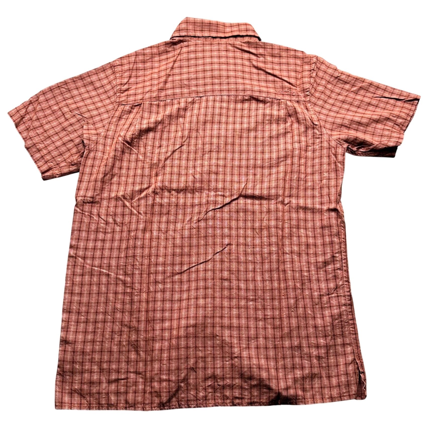 Marmot VINTAGE Marmot Elridge Plaid Pocket Shirt Mens M Short Sleeve Red UPF 20 Polyester Size US M / EU 48-50 / 2 - 2 Thumbnail
