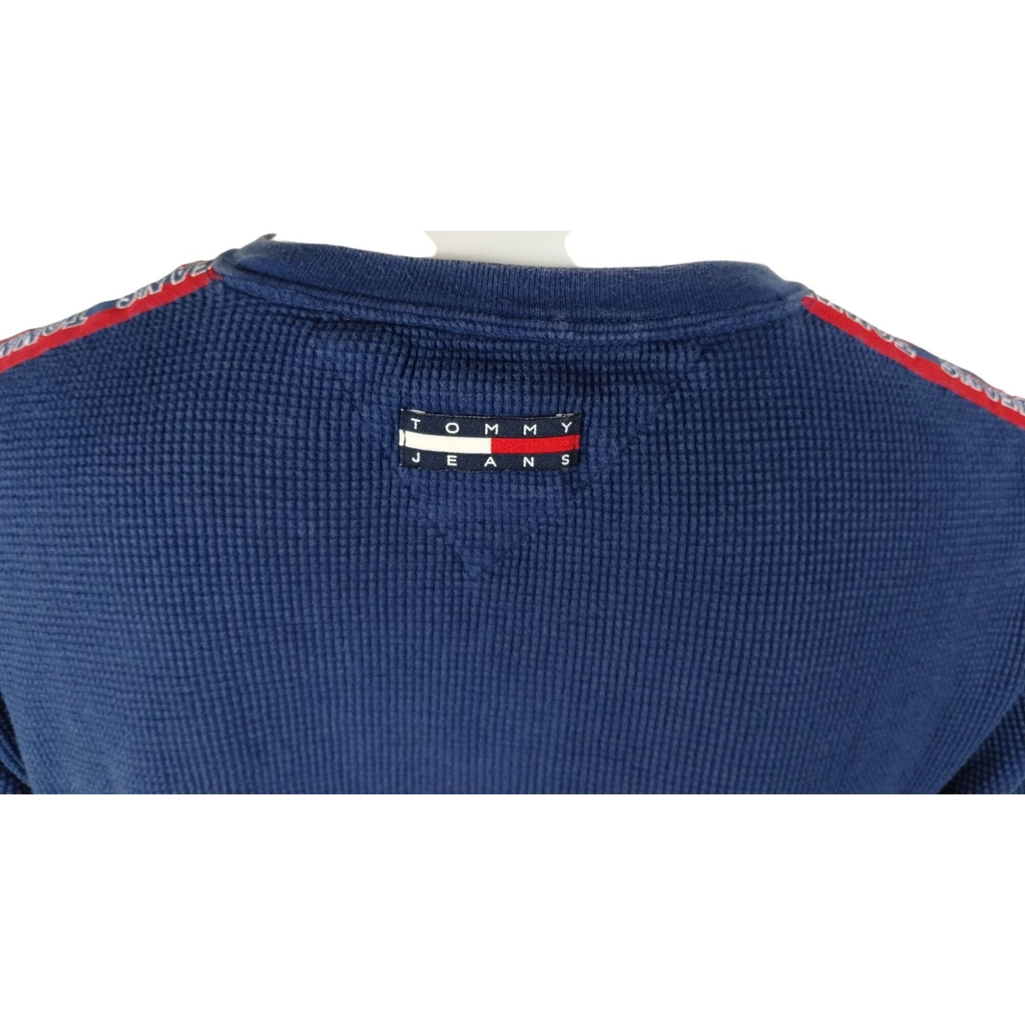 Tommy Jeans Vintage Tommy Jeans Mens Large Waffle Knit Henley T-shirt Te Size US L / EU 52-54 / 3 - 9 Thumbnail