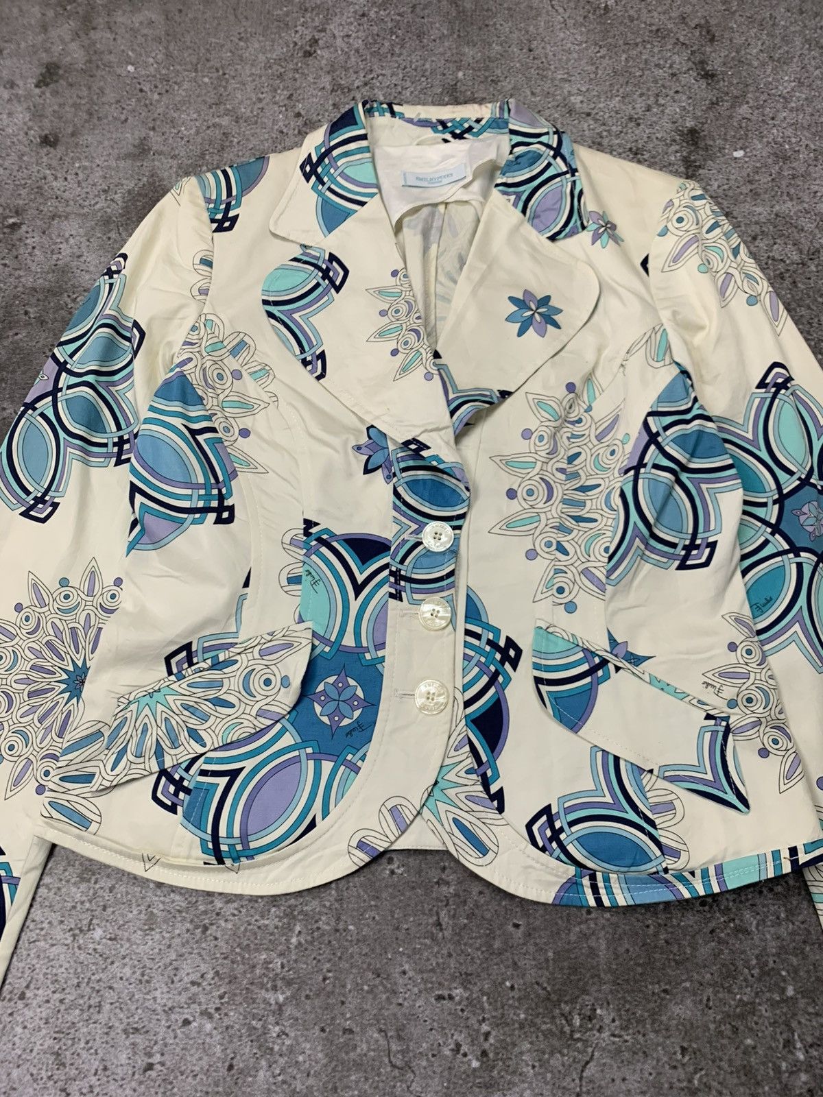 Emilio Pucci Emilio Pucci Blazer Printed Multi Colour Size M / US 6-8 / IT 42-44 - 3 Thumbnail