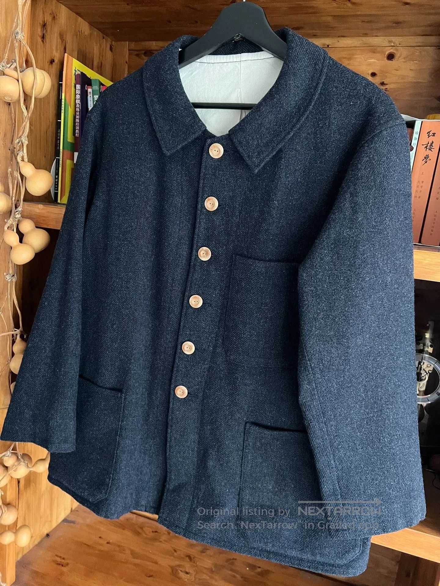 Visvim visvim blue dye wool coat with wooden buttons. Size US M / EU 48-50 / 2 - 3 Thumbnail