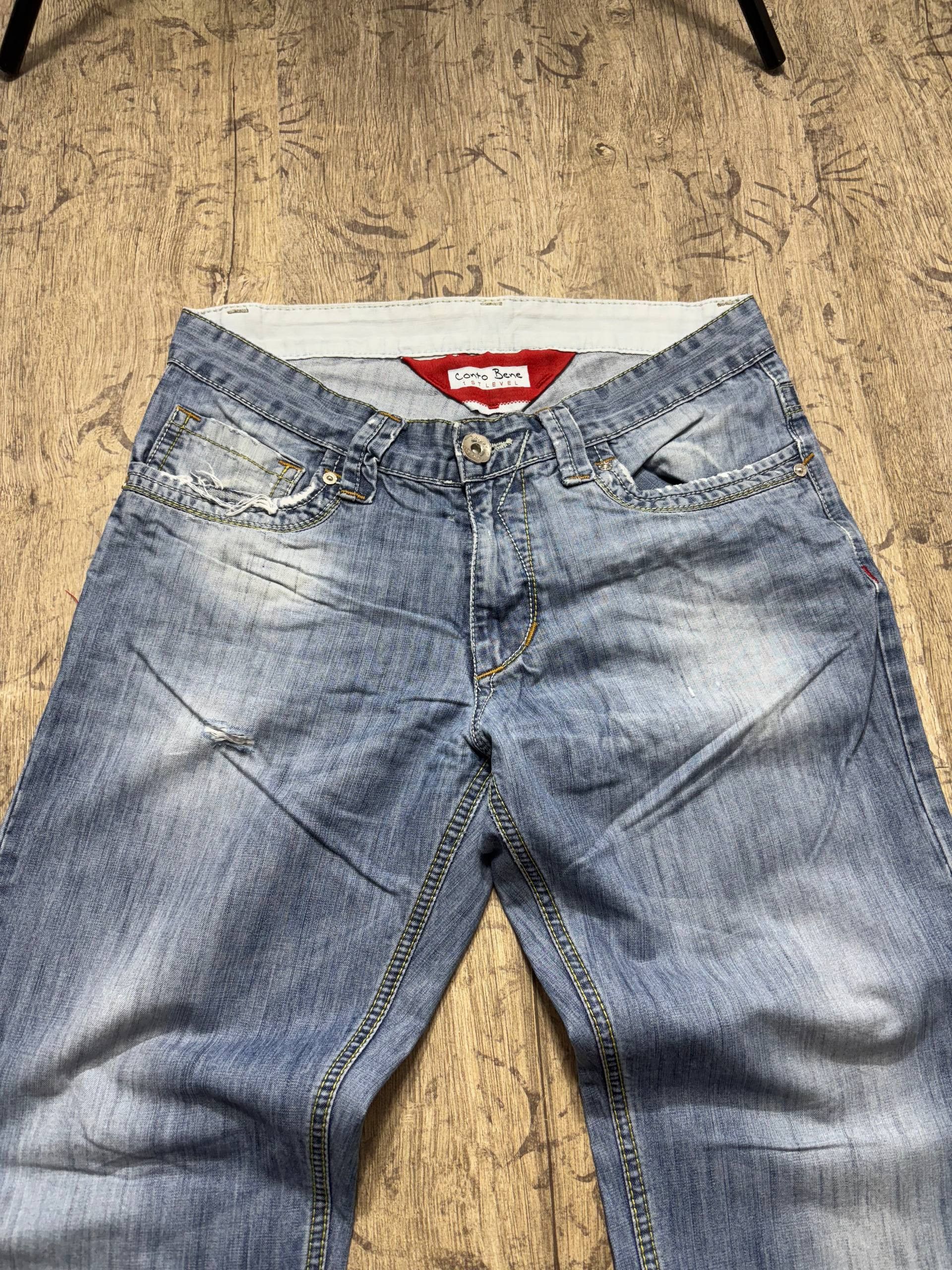 GOSTAR DE FUGA VTG Flare GOA LGB type! Y2K Japan Denim Jeans Size US 31 - 7 Thumbnail