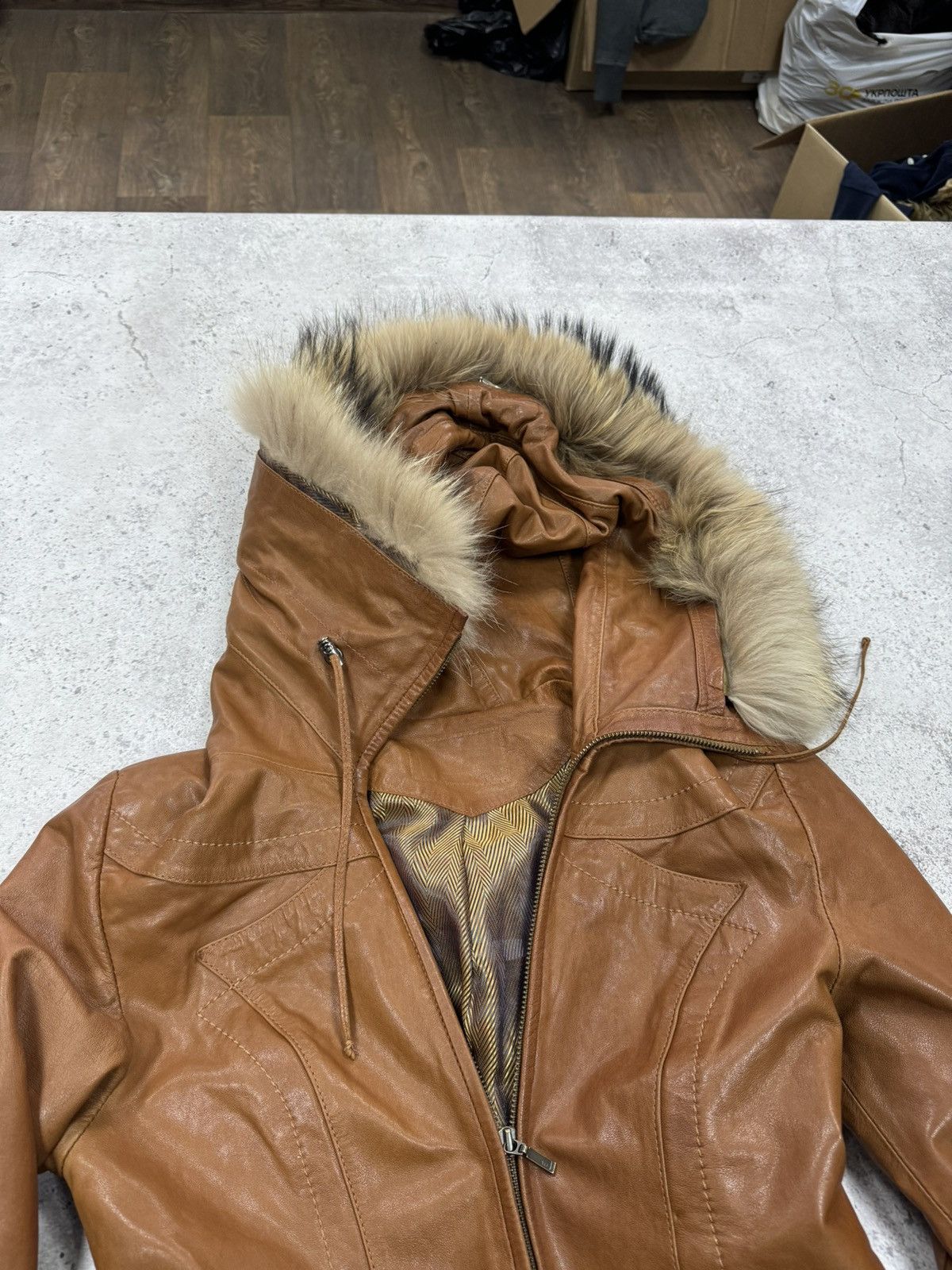 If Six Was Nine × Japanese Brand × Le Grande Bleu (L.G.B.) Vintage Real Leather/Fur Japanese LGB Style Long Jacket Size US M / EU 48-50 / 2 - 8 Thumbnail