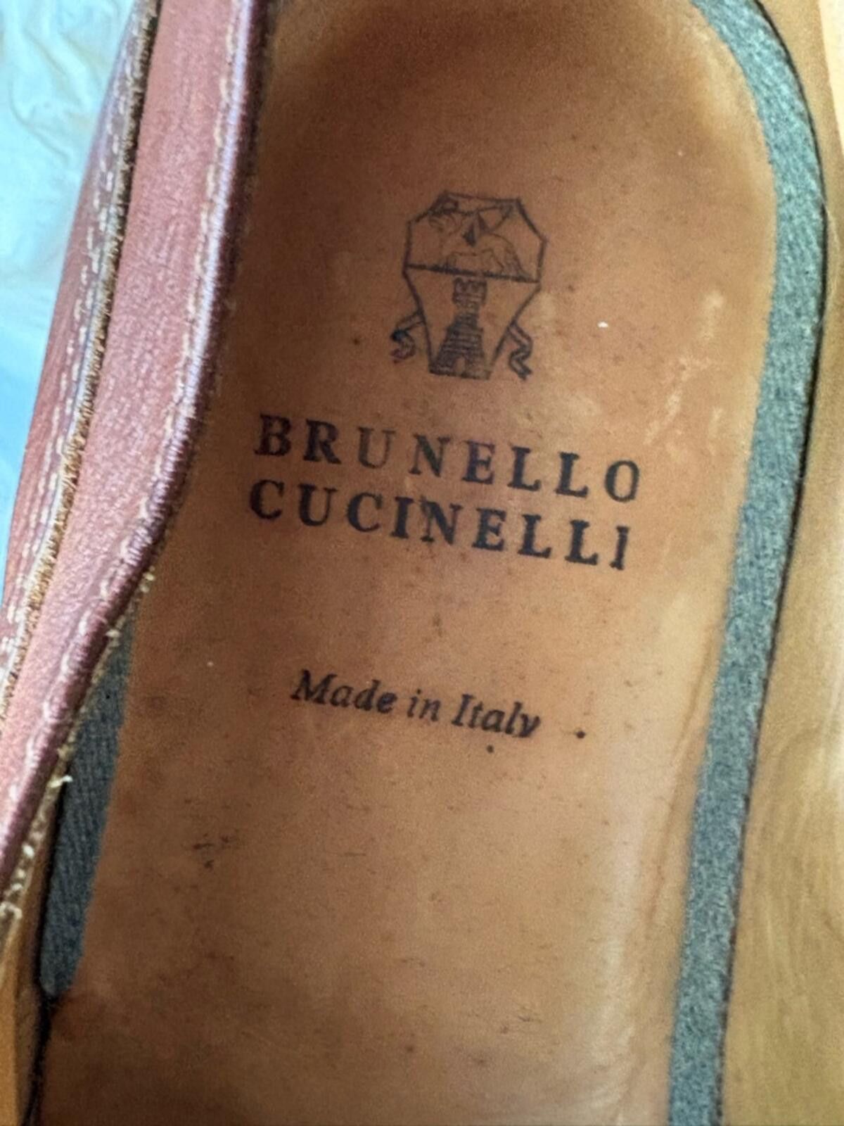 Brunello Cucinelli Brunello Cucinelli Made in Italy Men’s Brown Leather Shoes Size US 10 / EU 43 - 9 Thumbnail