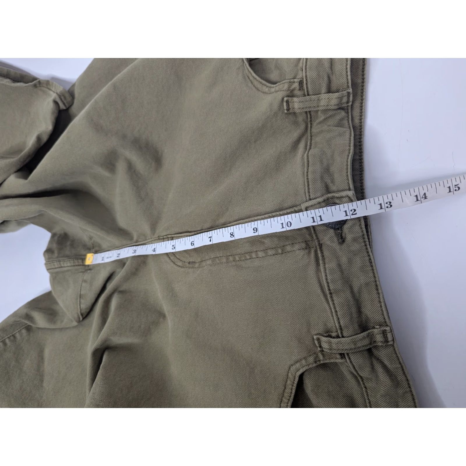 Vintage Lane Bryant Green Capri Pants Women Plus 16 Stretch Comfort Mid-Rise Size 38" / US 16 / IT 52 - 5 Thumbnail