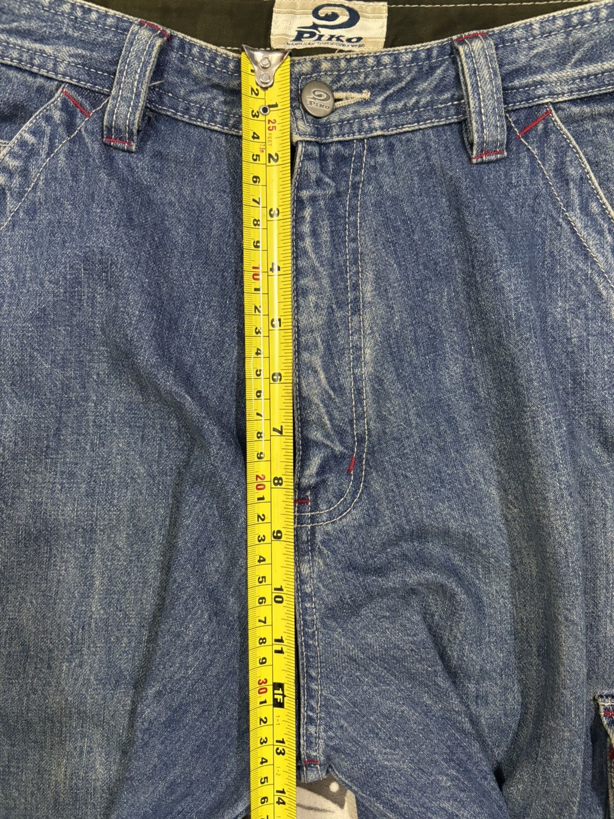 JNCO Vintage Y2K Japanese Brand Piko Baggy Cargo Jeans Size US 29 - 16 Thumbnail