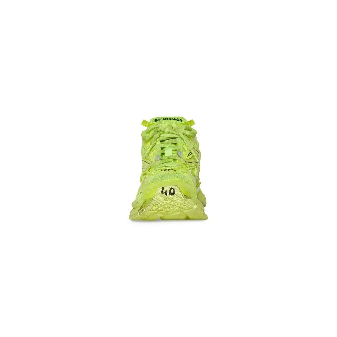 Balenciaga o1in1g0824 Runner Sneaker in Fluo Yellow Size US 10 / EU 43 - 3 Thumbnail