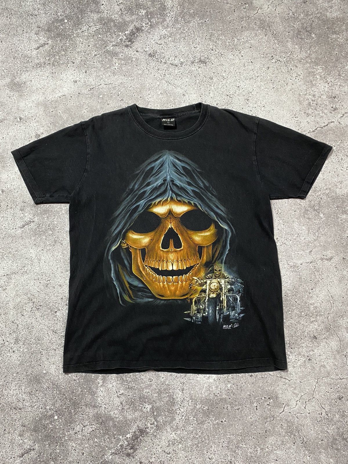 Other Vintage WILD Biker skull Harley Davidson style Tshirt Size US L / EU 52-54 / 3 - 1 Thumbnail