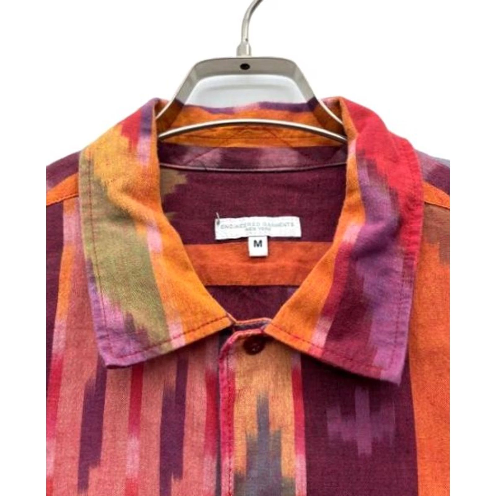 Engineered Garments ENGINEERED GARMENTS IKAT PRINT SHORT SLEEVE SHIRT PATCHWORK MEN RED M USED Size US M / EU 48-50 / 2 - 3 Thumbnail