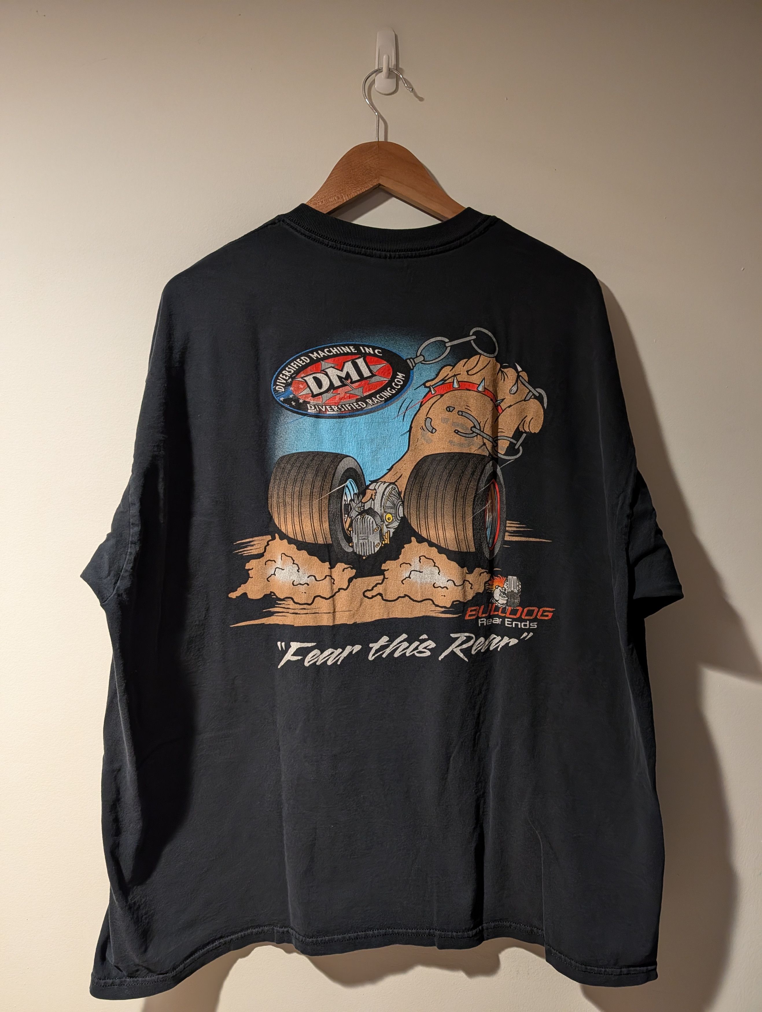 NASCAR Vintage Y2K Diversed Machine Inc Fear the Roar Moto T-Shirt Size US XXL / EU 58 / 5 - 1 Thumbnail