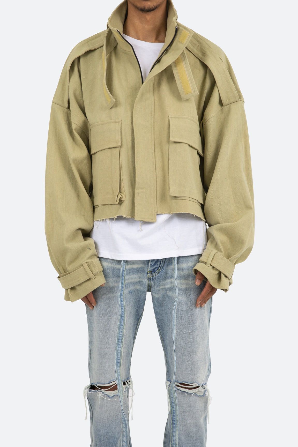 MNML Cropped M65 Jacket - khaki - Medium (oversized fit) Size US M / EU 48-50 / 2 - 2 Thumbnail