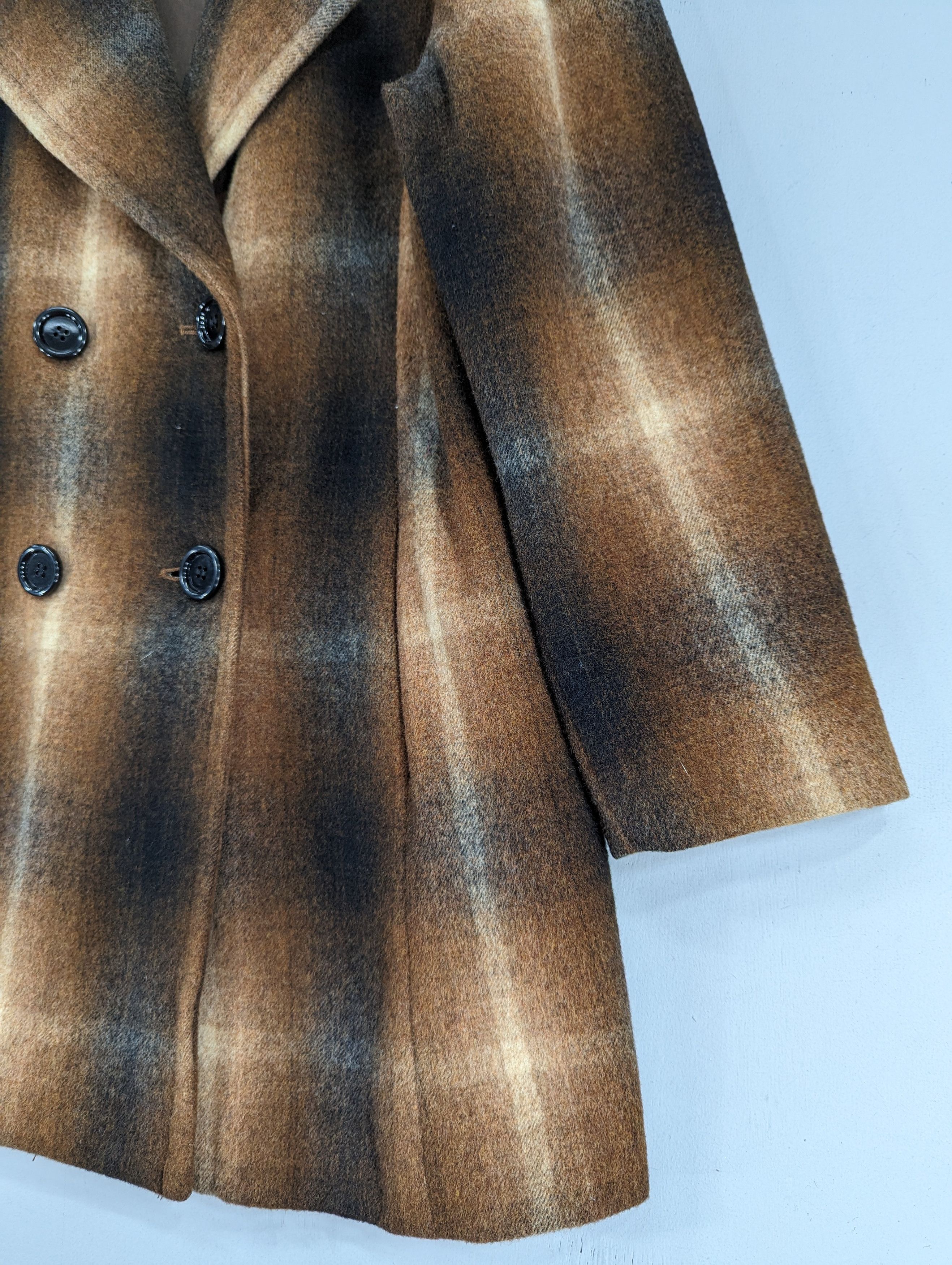 Japanese Brand 🔥Mimatsu Japanese Brand Shadow Plaid Double Breasted Jacket Size M / US 6-8 / IT 42-44 - 4 Thumbnail
