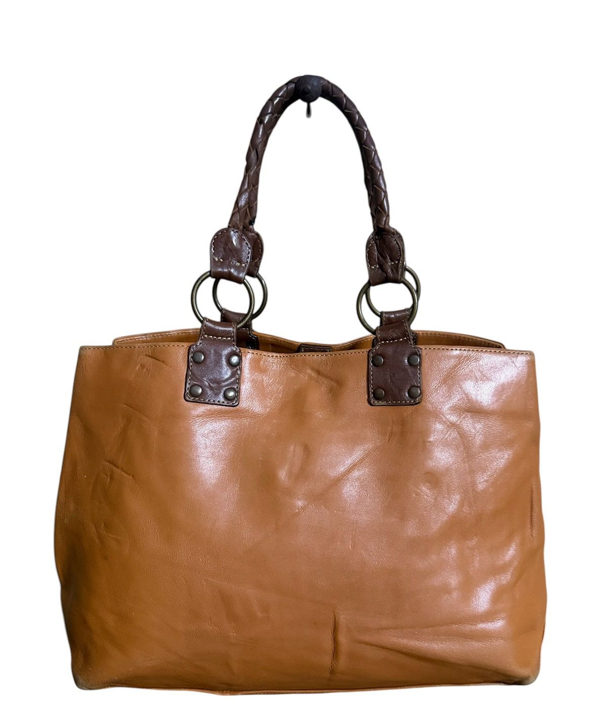 Japanese Brand Leather Handbag Handmade Brown Size ONE SIZE - 1 Thumbnail