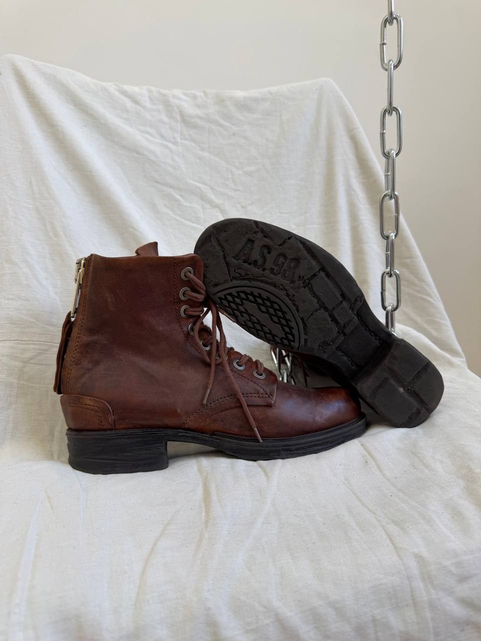 A.S.98 Avant Garde A.S. 98 14th Addiction Style Leather Boots Size US 7 / IT 37 - 4 Thumbnail