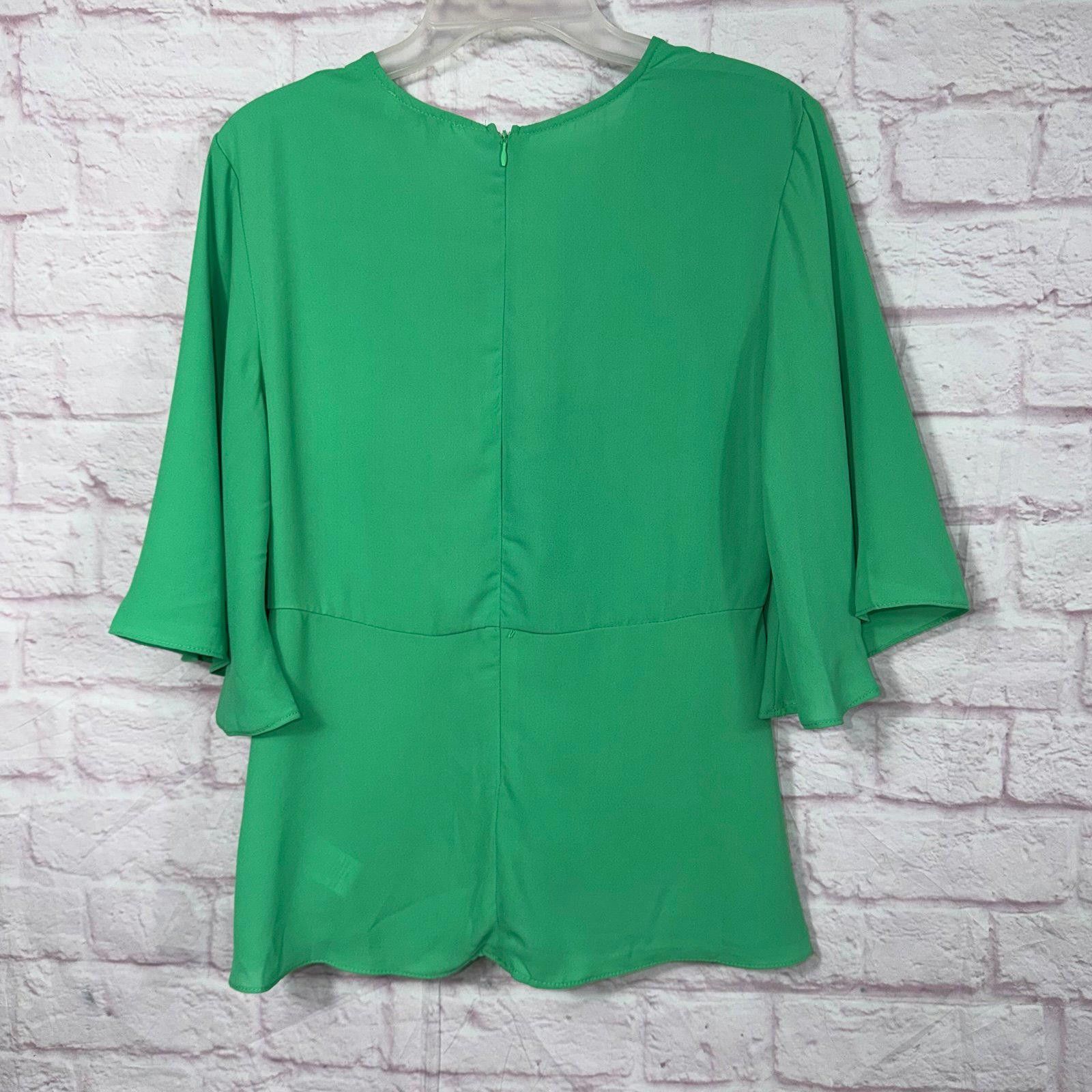 Other She + Sky Medium Green Knot Front Blouse NWT Size M / US 6-8 / IT 42-44 - 7 Thumbnail