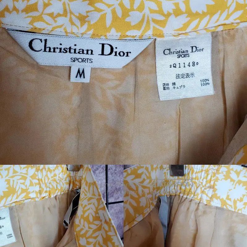 Dior Dior Yellow Floral Cotton Midi Skirt for Summer . Size 24" / US 00 / IT 34 - 8 Thumbnail