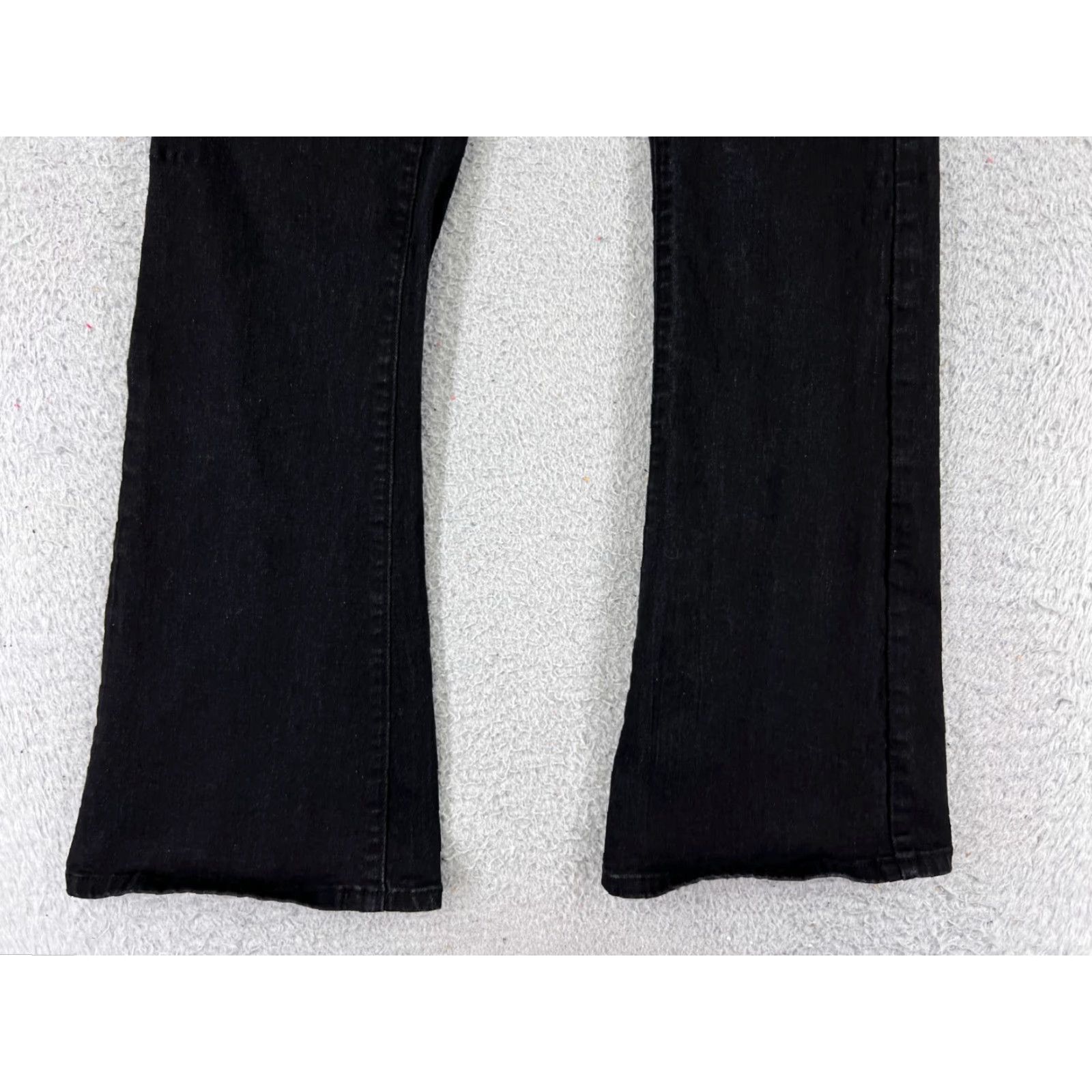 Vintage AMRSPENG Jeans Women 4 Black Flared Mid AMRSPENG 23x28 Denim Distressed Stretch 5-Pocket Regular Vintage No Size 27" / US 4 / IT 40 - 2 Thumbnail