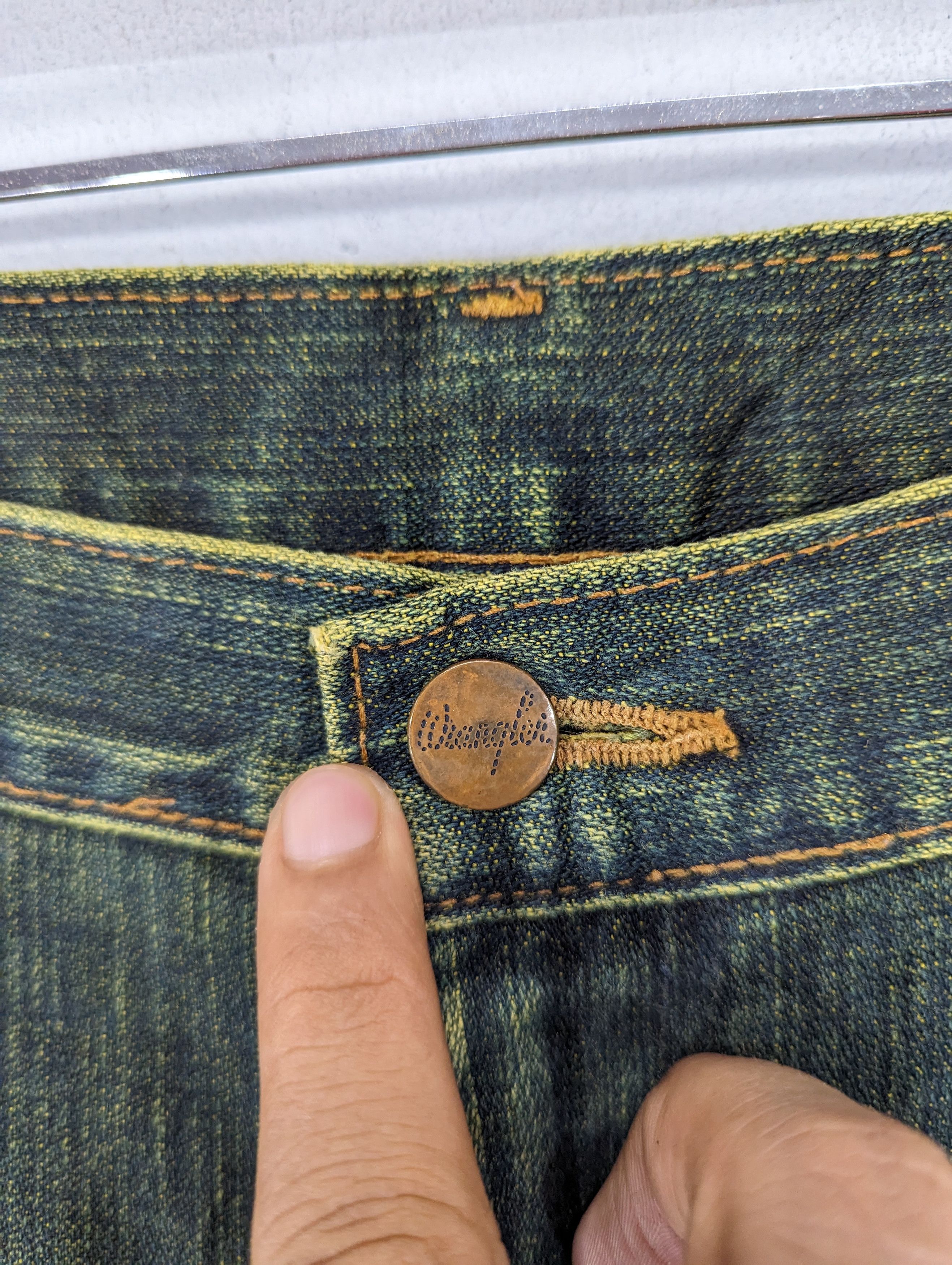 Wrangler 💥RARE💥Vintage Wrangler BlueBell Flared Bootcut Green Jeans Size US 33 - 4 Thumbnail