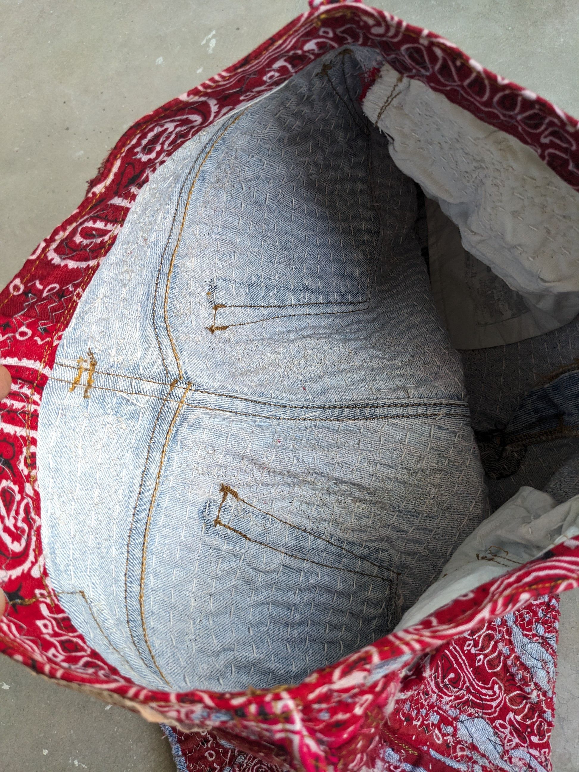 Japanese Brand × Levi's × Vintage Vintage Levis 501 Bandana Boro Inspired Proleta Re Art Size US 30 / EU 46 - 15 Thumbnail