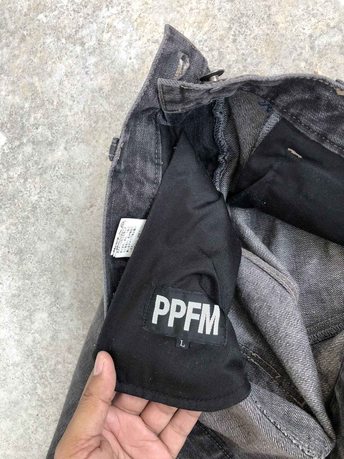 PPFM Japanese PPFM Distressed Jeans Slim Cut Size US 33 - 18 Thumbnail