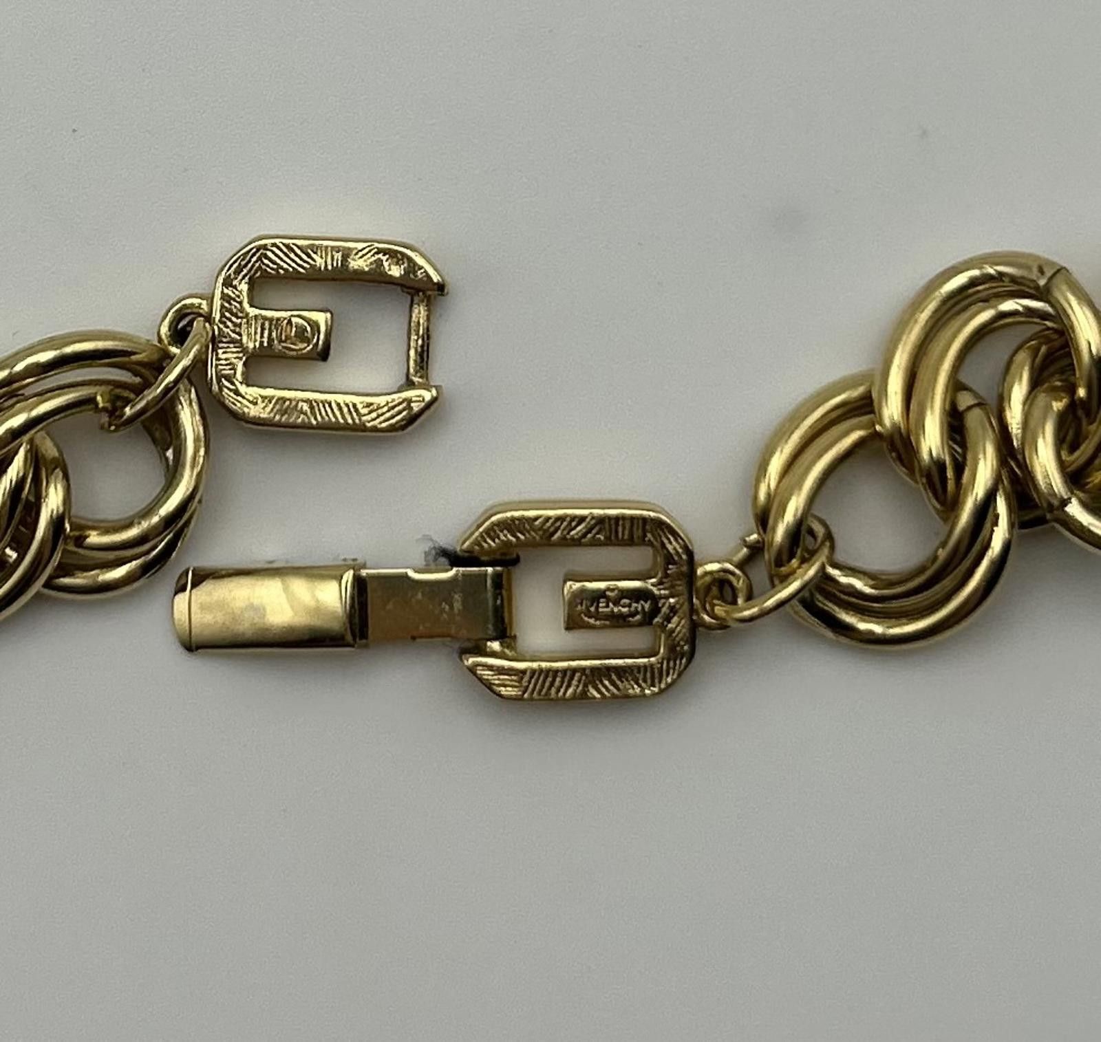 Givenchy Vintage Givenchy Necklace Gold Tone Link 80s Signed Couture Size ONE SIZE - 8 Thumbnail
