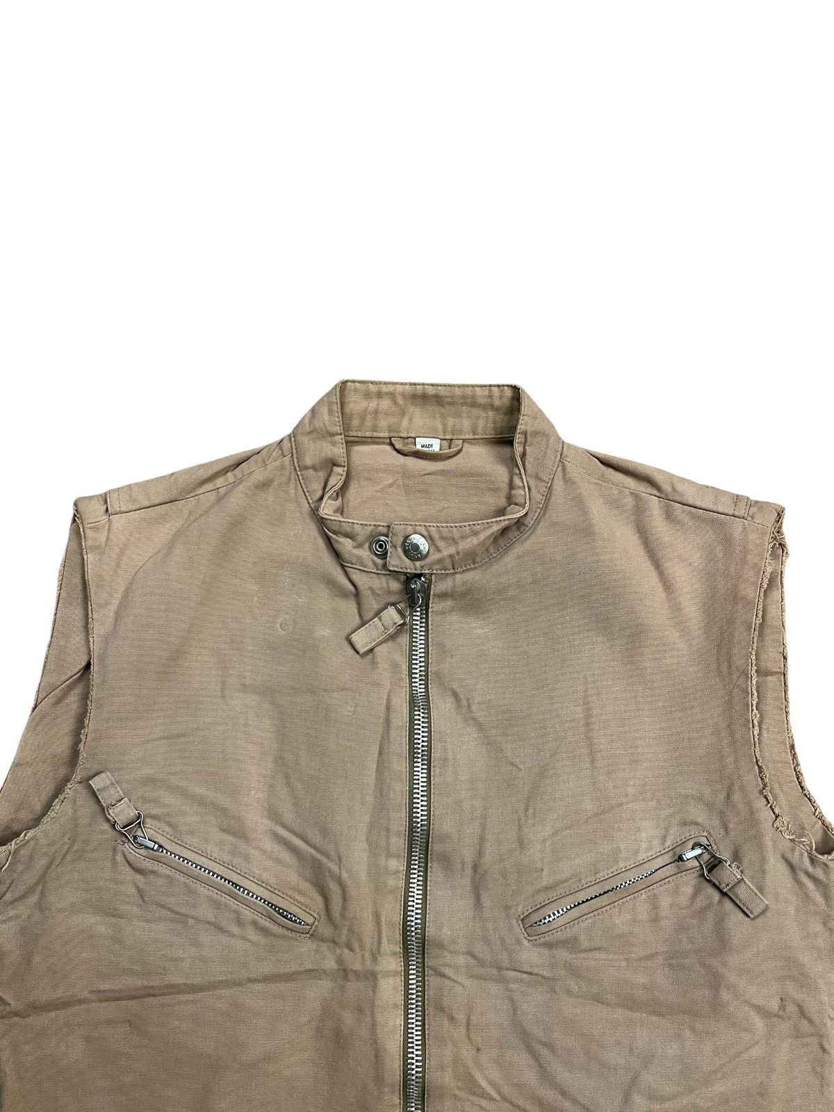 Helmut Lang “SAMPLE” Helmut Lang Dark Beige Raw Canvas Vest Jacket Size US M / EU 48-50 / 2 - 5 Thumbnail