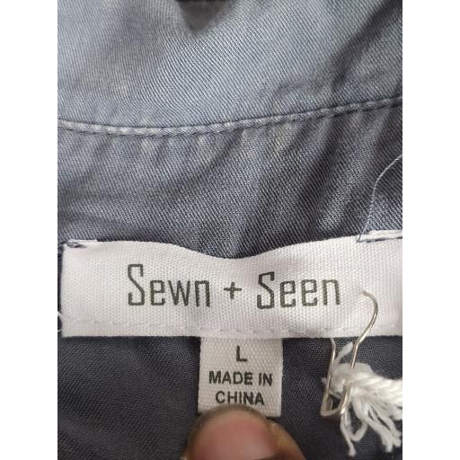 Other Sewn + Seen Button Up Shirt Women Sz L USA Gray Curvy Wester Size L / US 10 / IT 46 - 6 Thumbnail