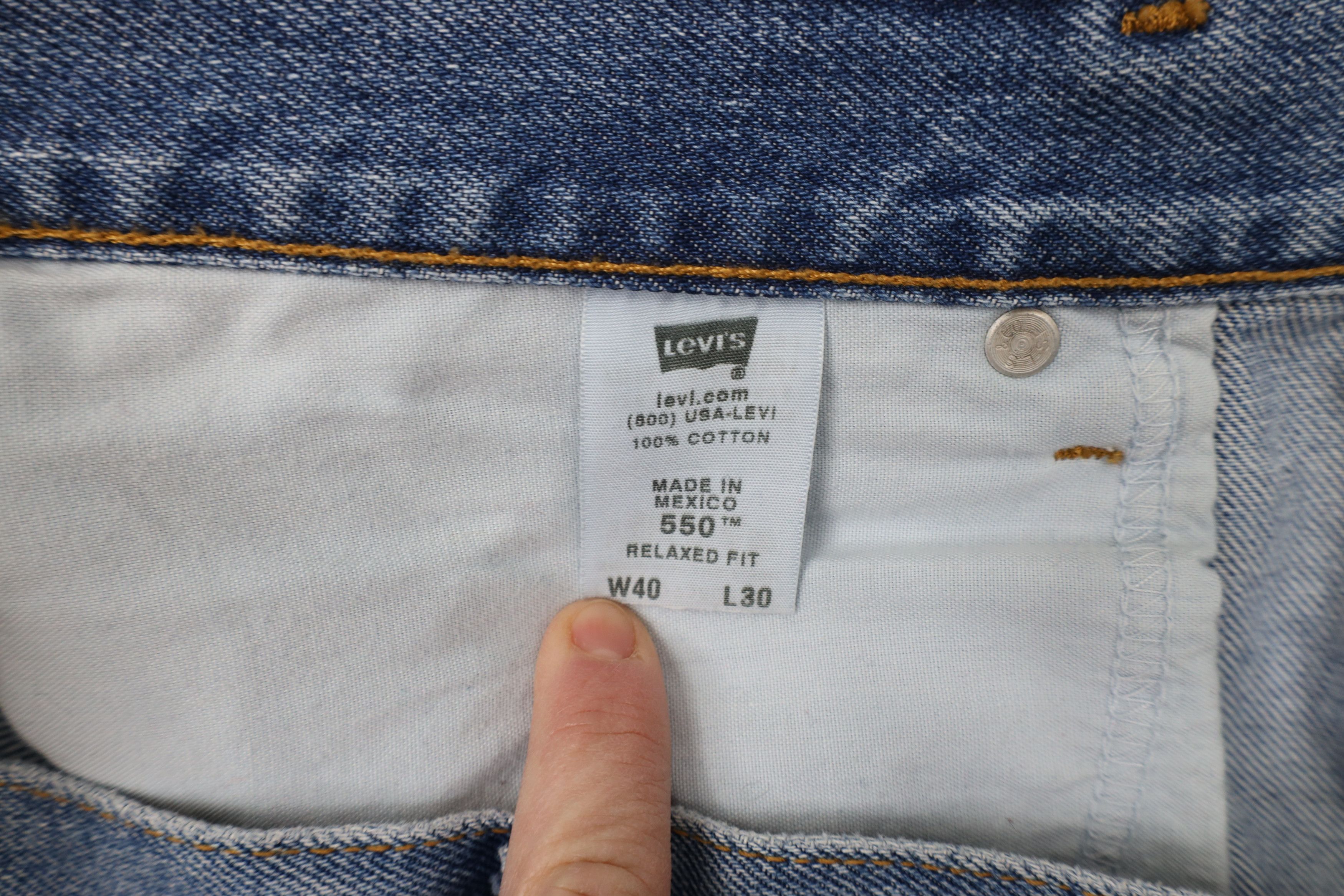 Levi's × Vintage Vintage Y2K Levis 550 Baggy Fit Denim Jeans Blue Cotton Size US 40 / EU 56 - 10 Thumbnail