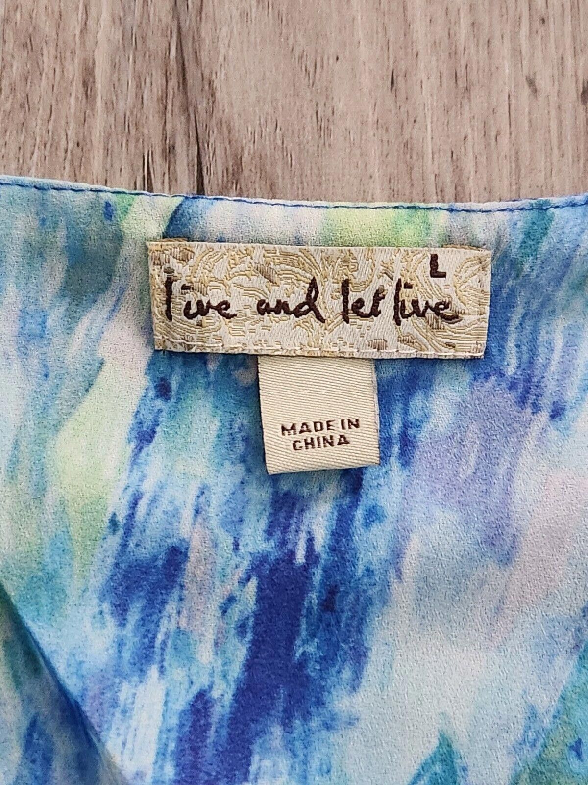 Designer Live And Let Live Top Large Blue Hippie Boho Layered Dolman Size L / US 10 / IT 46 - 2 Thumbnail