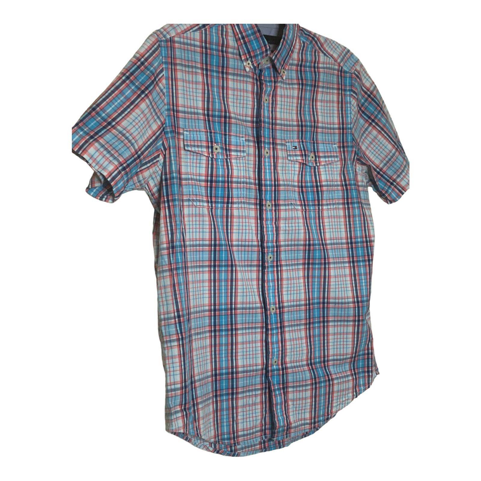 Tommy Hilfiger Tommy Hilfiger men plaid short sleeves button shirt size XS Size US XS / EU 42 / 0 - 7 Thumbnail