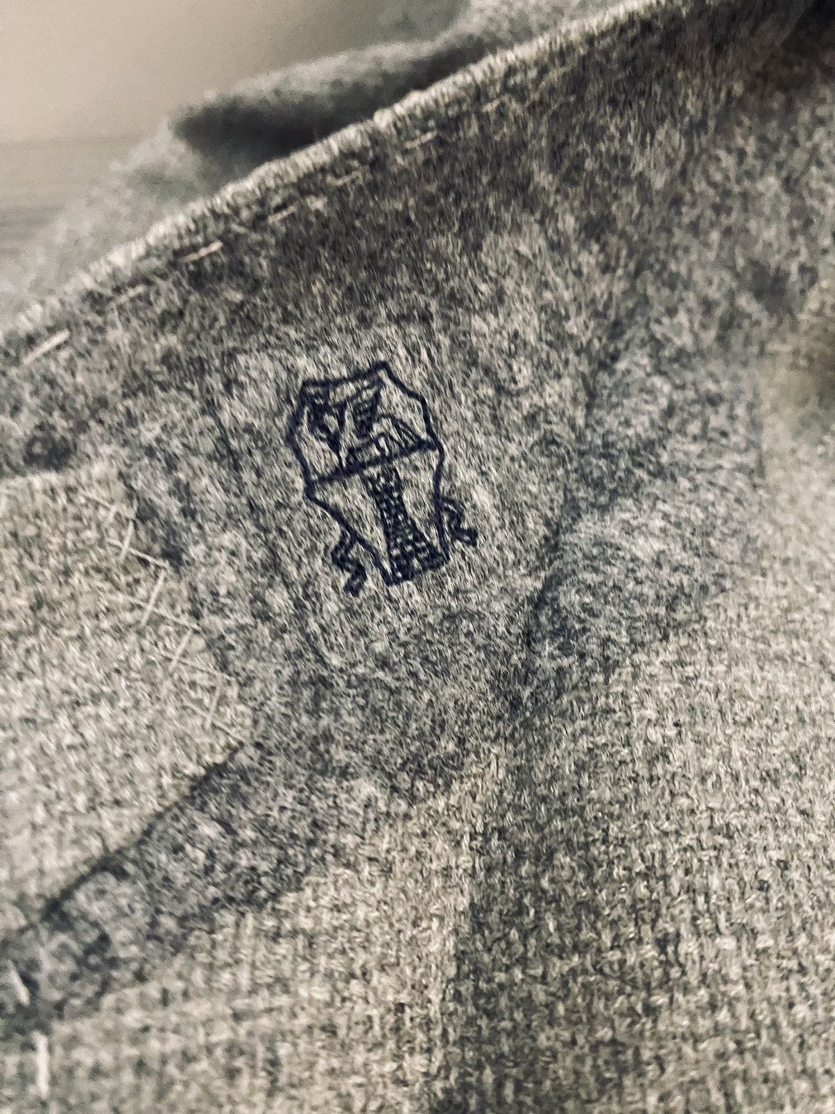 Brunello Cucinelli Brunello Cucinelli 🇮🇹 grey wool/cashmere logo blazer 52 NEW Size 42R - 4 Thumbnail