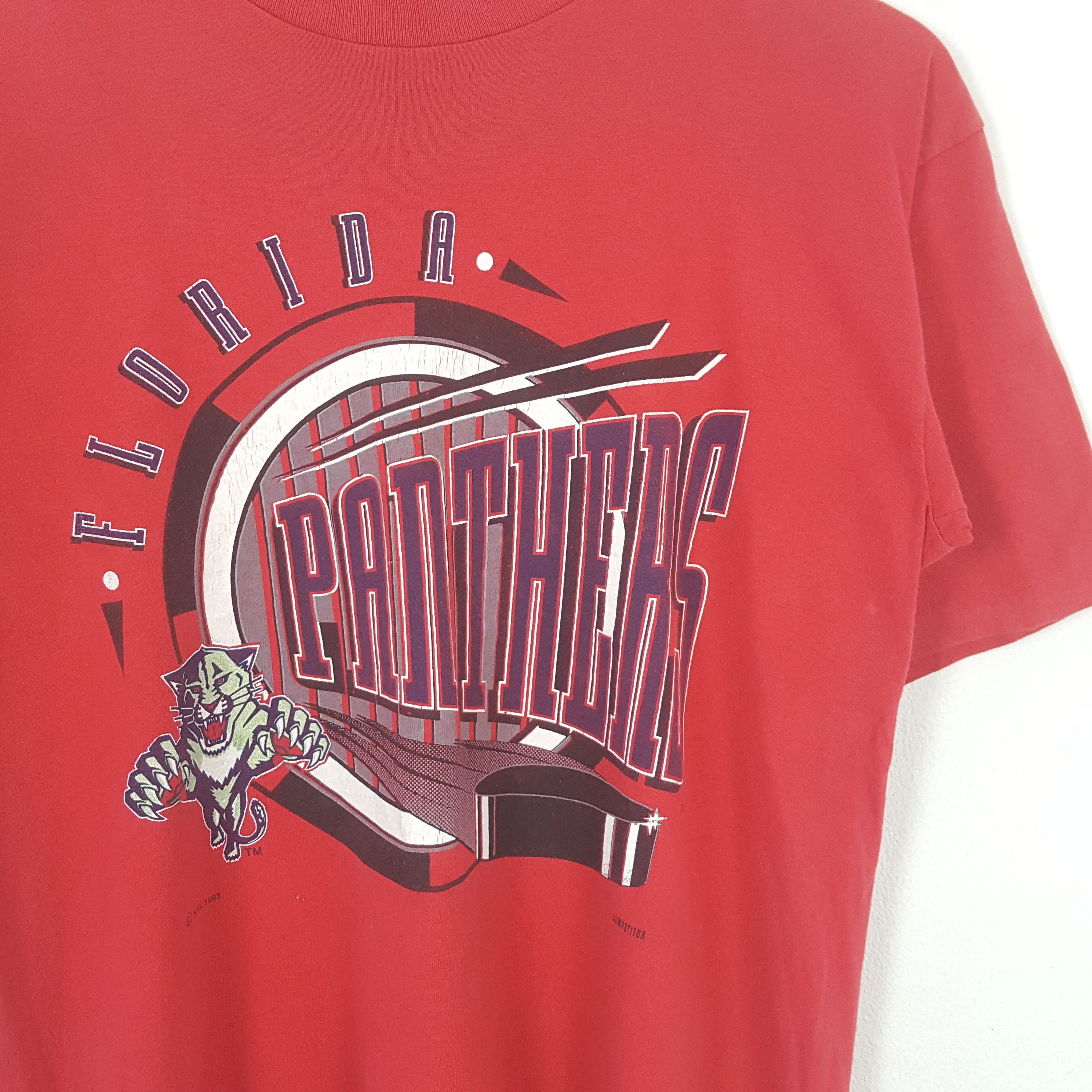 NHL × Vintage NHL Florida Panthers Ice Hockey Team Vintage Tshirt C276N65 Size US L / EU 52-54 / 3 - 2 Thumbnail