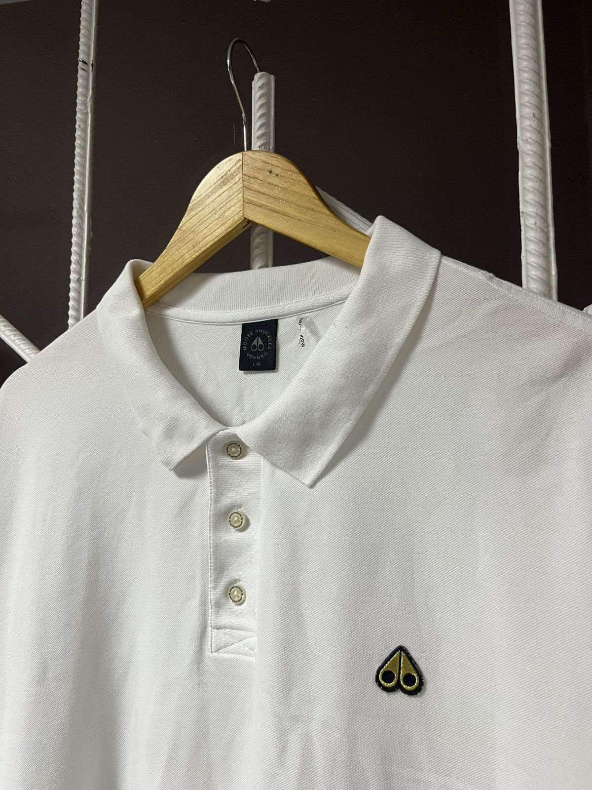 Moose Knuckles Moose Knuckles White Polo Size US L / EU 52-54 / 3 - 2 Thumbnail