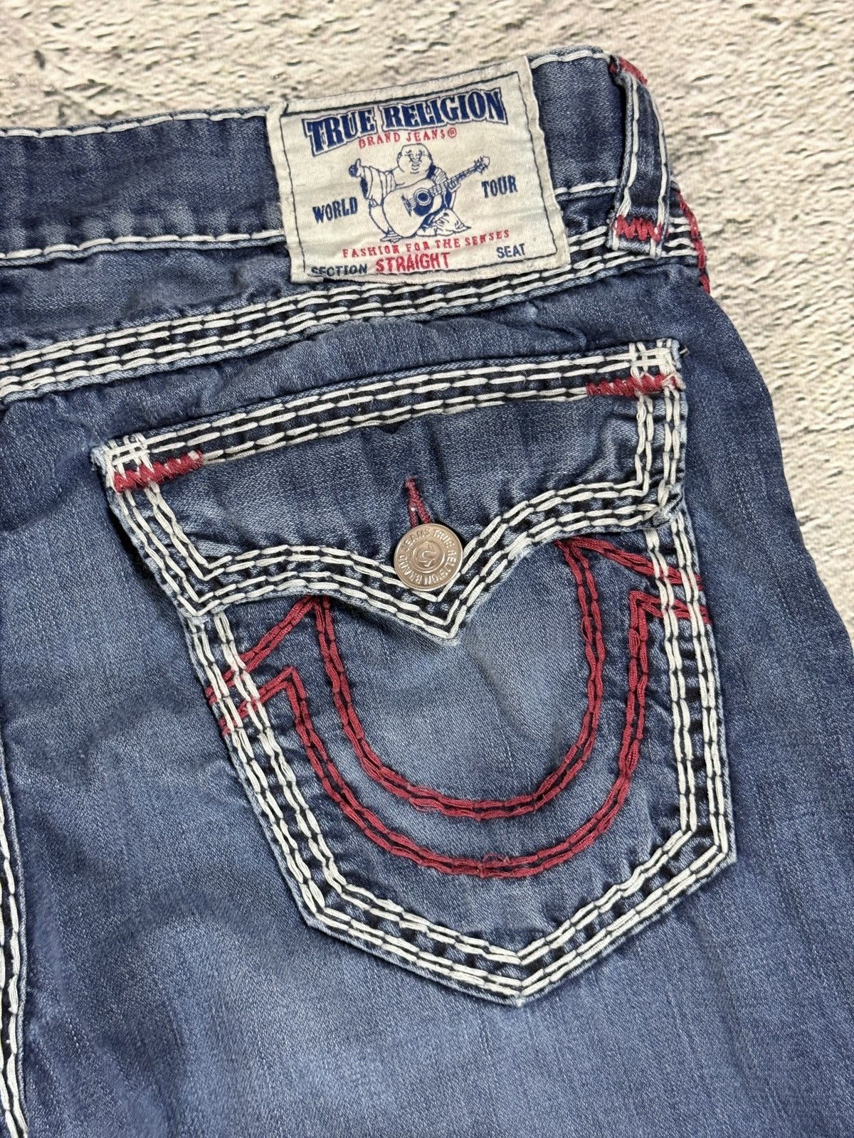 True Religion True Religion jeans vintage straight denim Mega T stitching Size US 38 / EU 54 - 6 Thumbnail