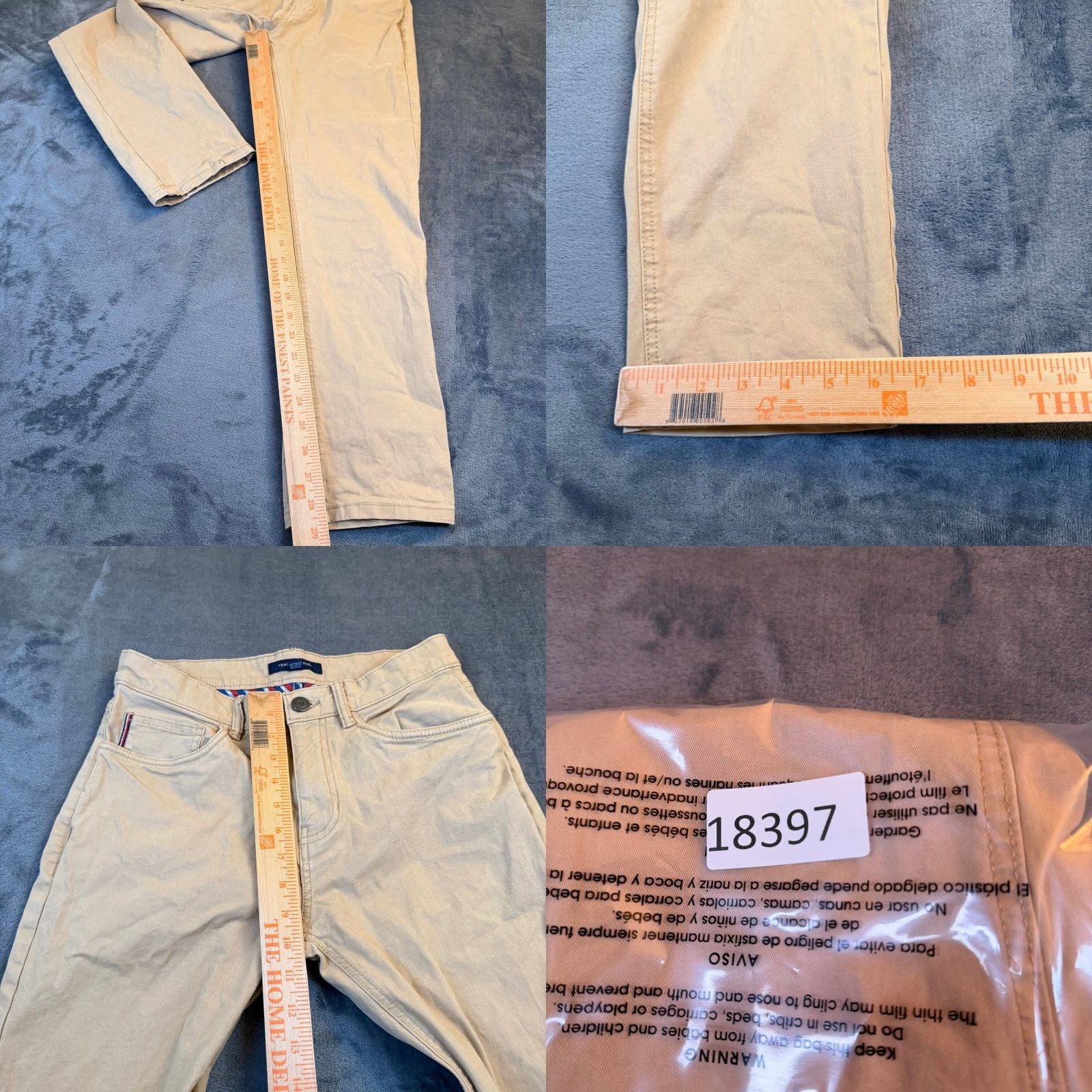 Tommy Hilfiger Tommy Hilfiger Chino Pants Mens 28x30 Tan Khaki Straight Leg Casual Twill Pants Size US 28 / EU 44 - 8 Thumbnail