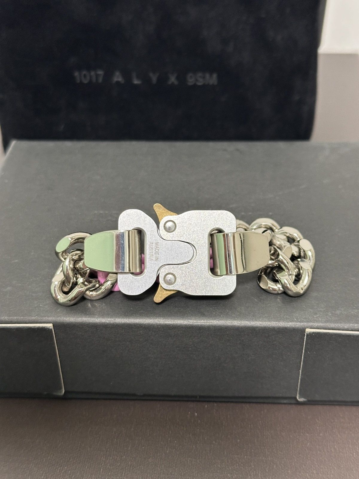 1017 ALYX 9SM 1017 ALYX 9SM Silver & Pink Colored Bracelet, size S-M Size ONE SIZE - 11 Thumbnail