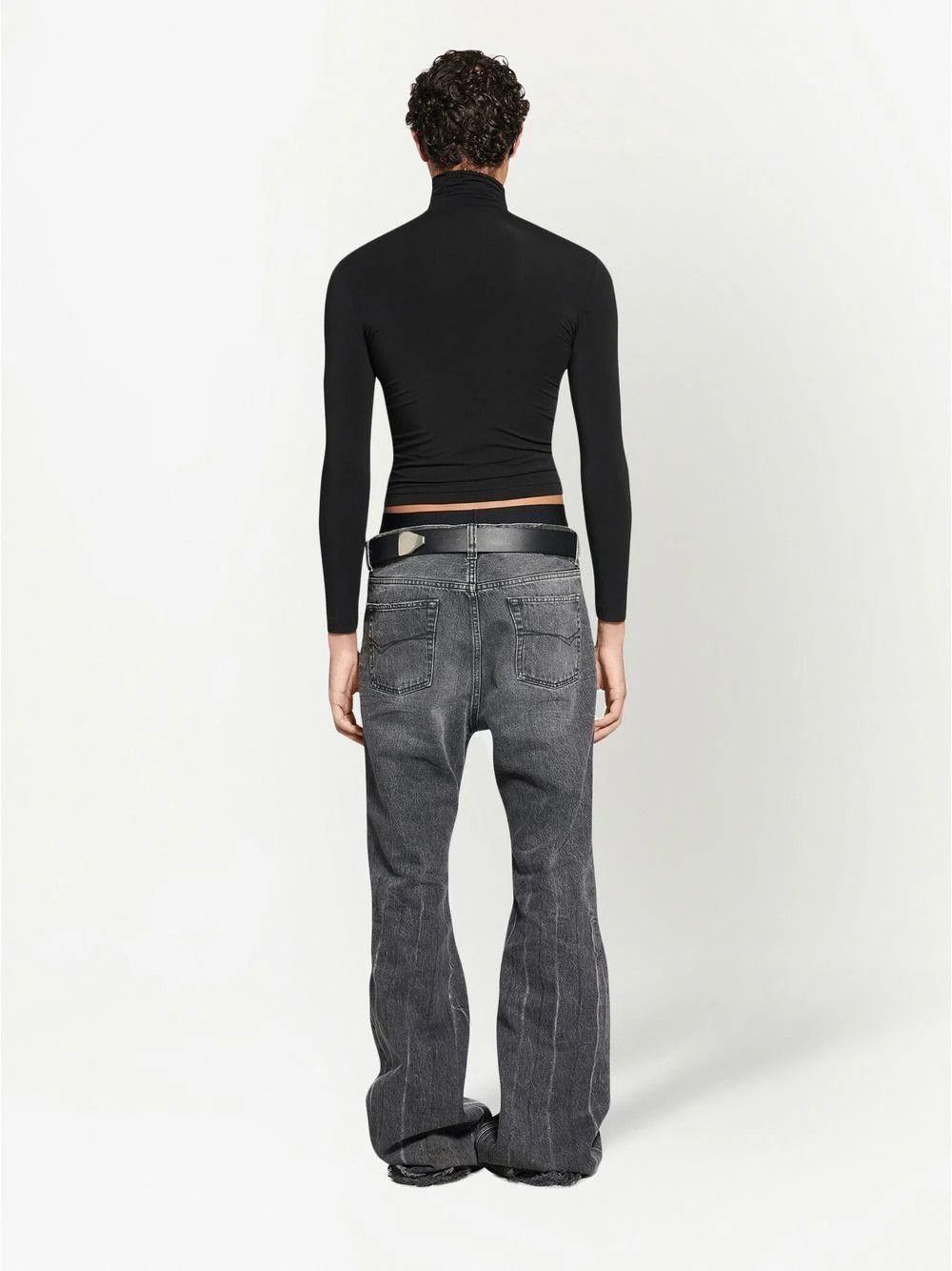 Balenciaga Grey FW22 Runway "The Lost Tape" Flared Jeans Size US 32 / EU 48 - 3 Thumbnail