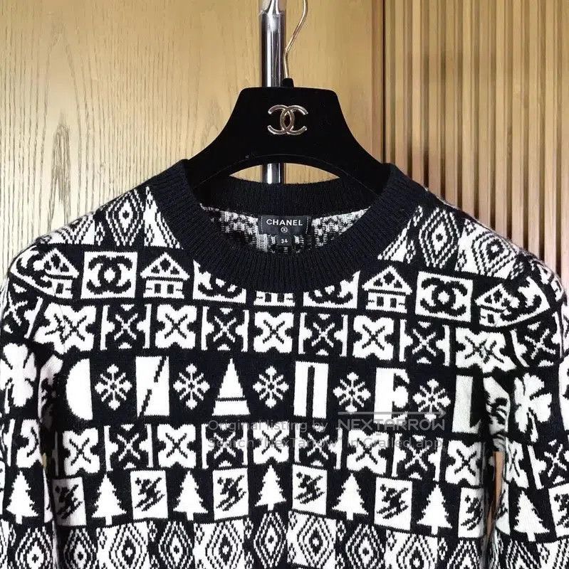 Chanel Chanel Black Cashmere Long Sleeve Sweater . Size S / US 4 / IT 40 - 2 Thumbnail