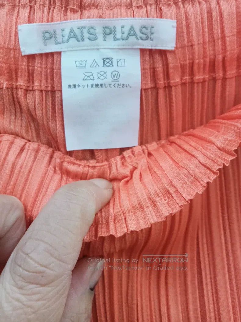 Issey Miyake Issey Miyake Orange Pleated Top Size L / US 10 / IT 46 - 5 Thumbnail