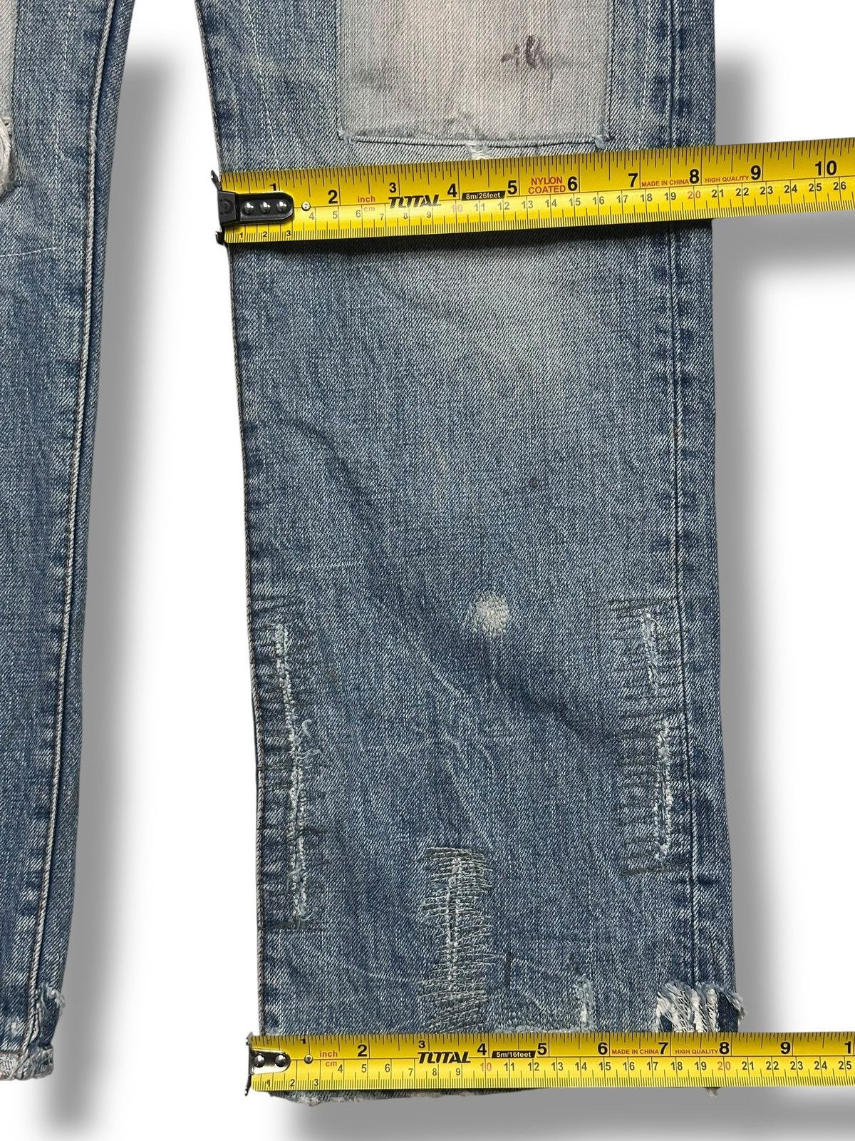 Vintage RNA Jeans Hardcore We're From Slang Distressed Patches Faded Size US 33 - 21 Thumbnail