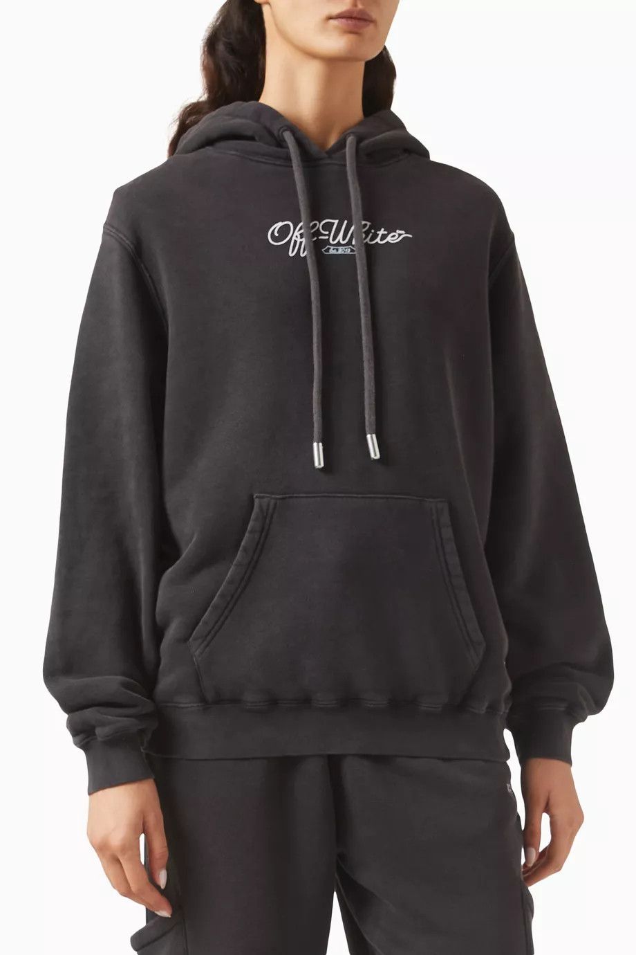 Off-White o1y1225 Logo Hoodie in Black Size M / US 6-8 / IT 42-44 - 1 Thumbnail