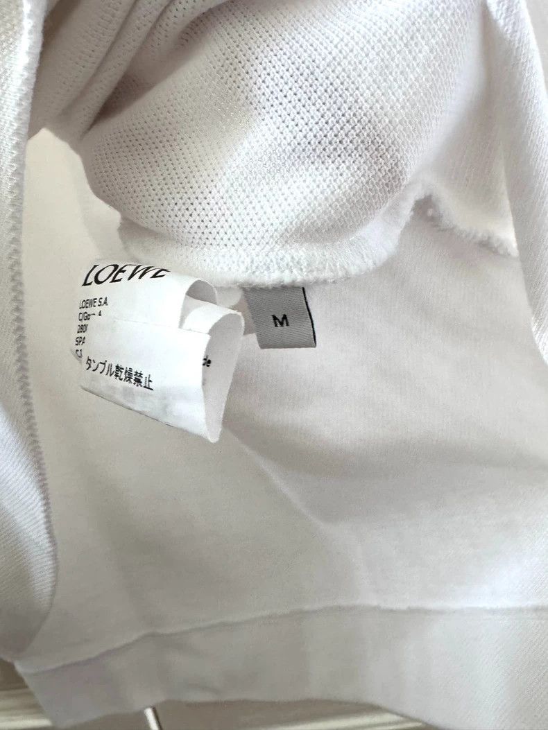 Loewe LOEWE Pure white men's polo shirt T-shirt Size US M / EU 48-50 / 2 - 5 Thumbnail