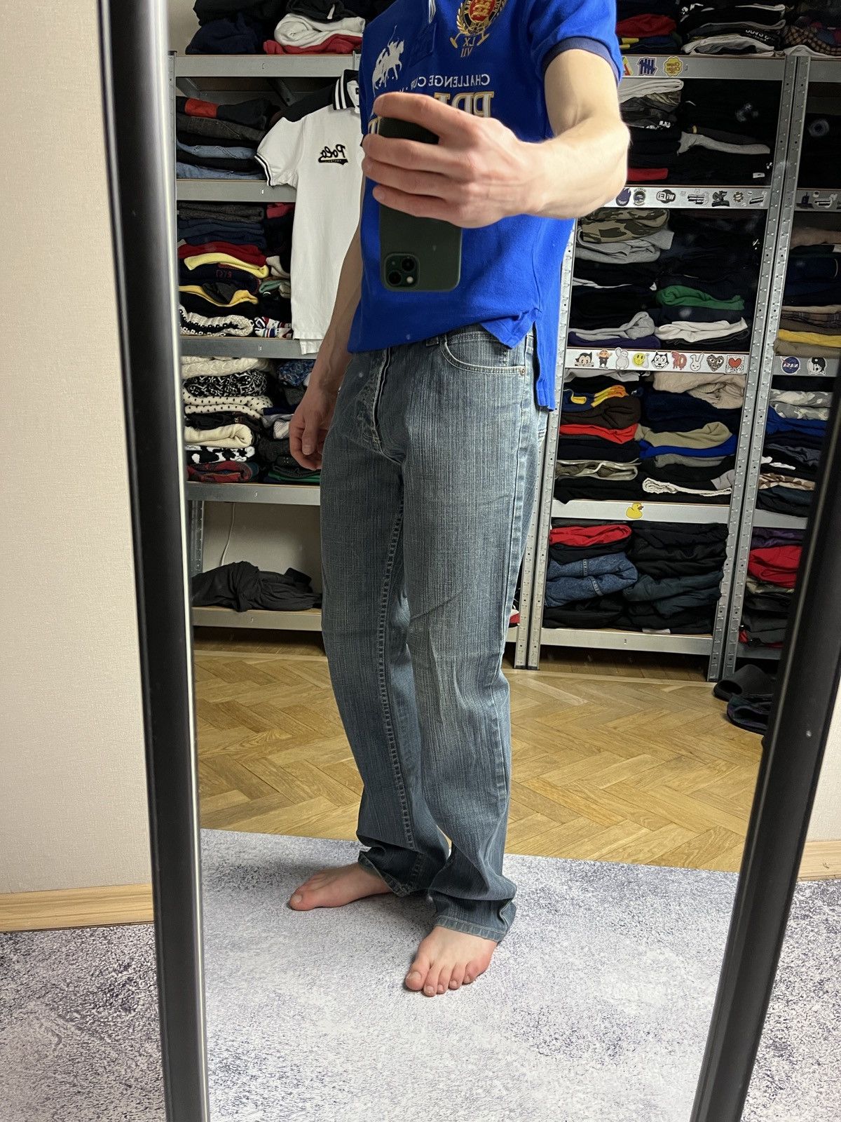 Japanese Brand × Lambretta Lambretta Vintage Baggy Jeans Big logo Drill Streetwear Y2K Size US 32 / EU 48 - 5 Thumbnail