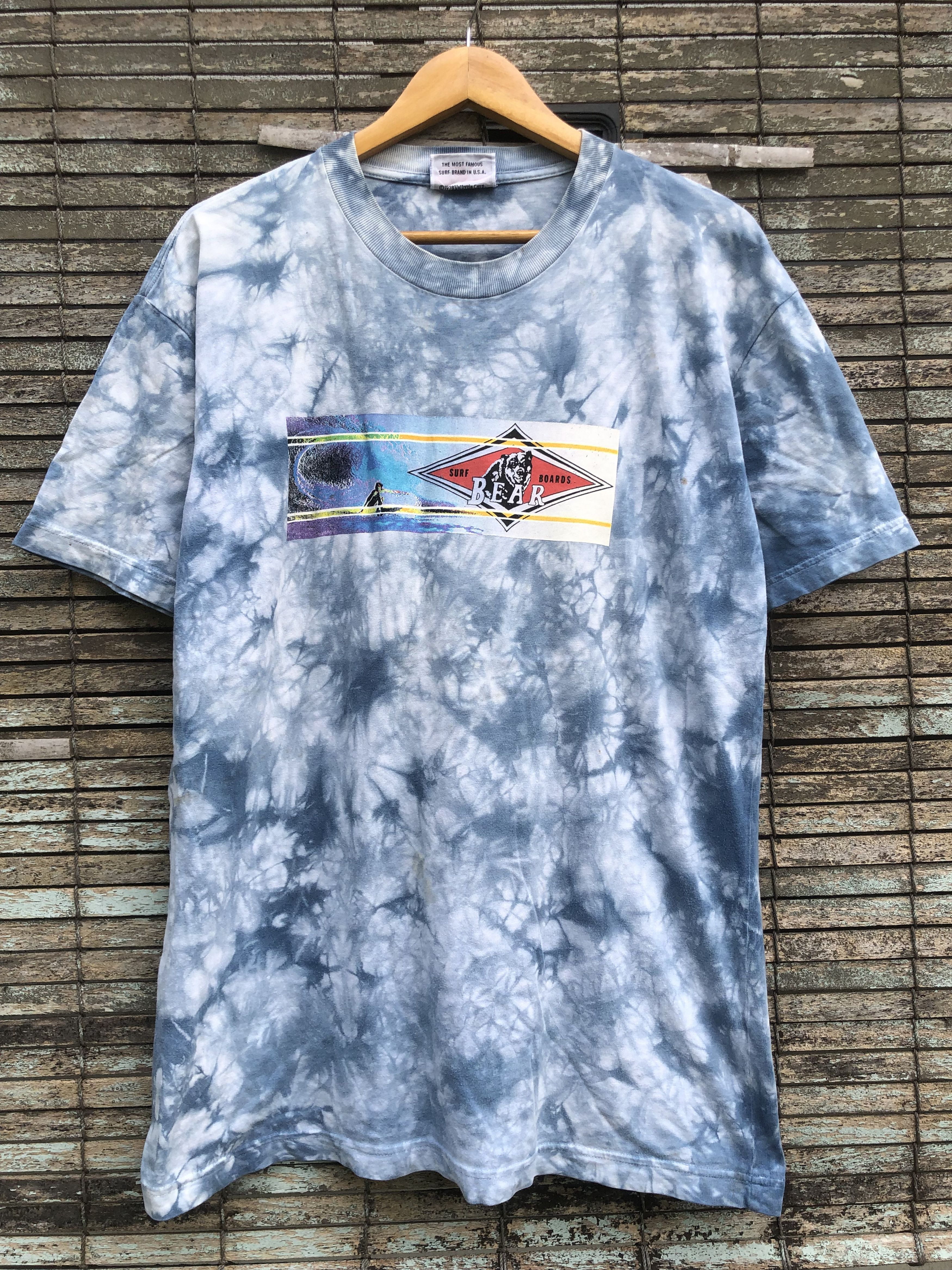 Vintage Vintage Tye Dye Bear Surf Boards Centre Logo Tee Size US L / EU 52-54 / 3 - 1 Thumbnail