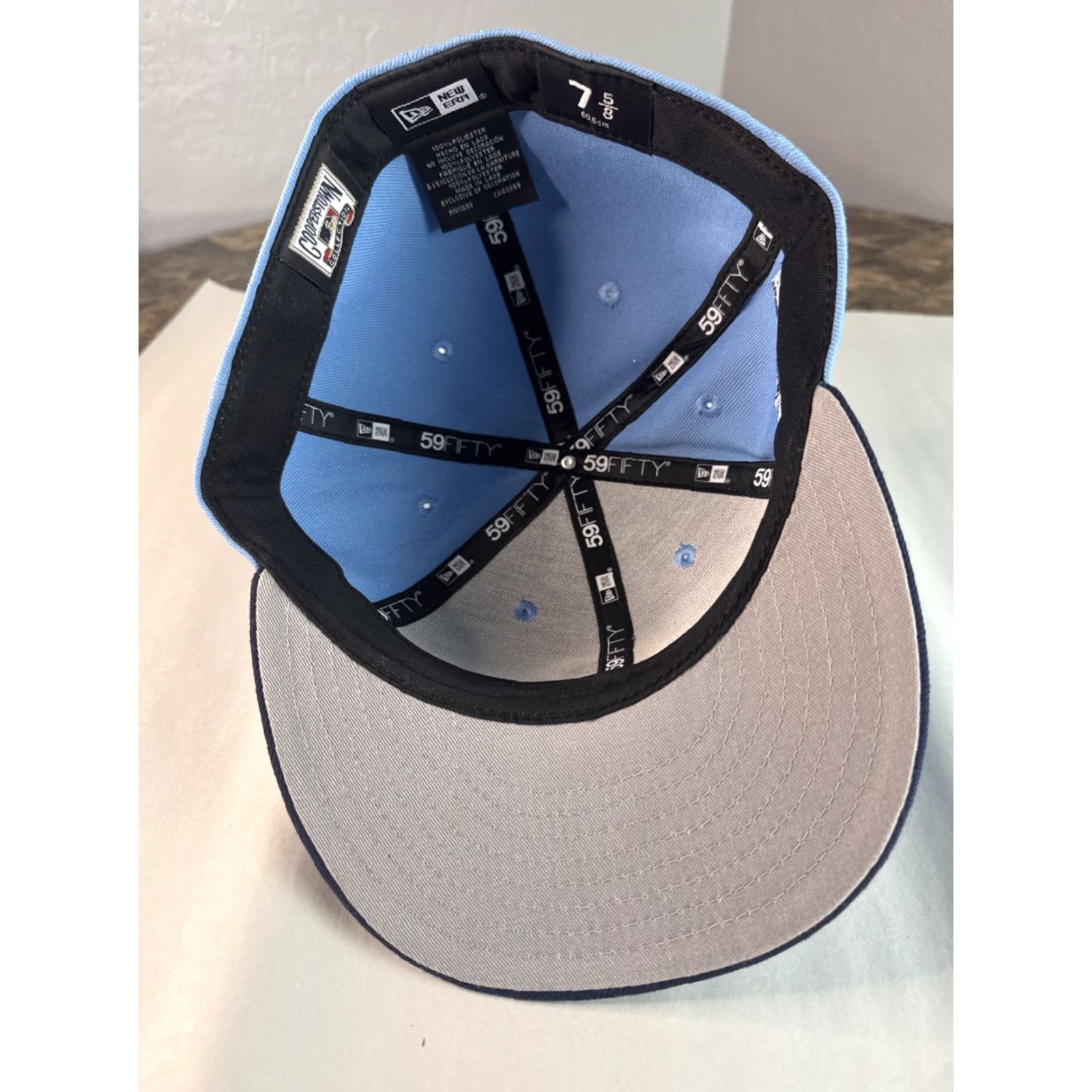New Era New Era 59Fifty Chicago Cubs World Series Fitted Hat 7 5/8 Blue Men Hat Size ONE SIZE - 7 Thumbnail