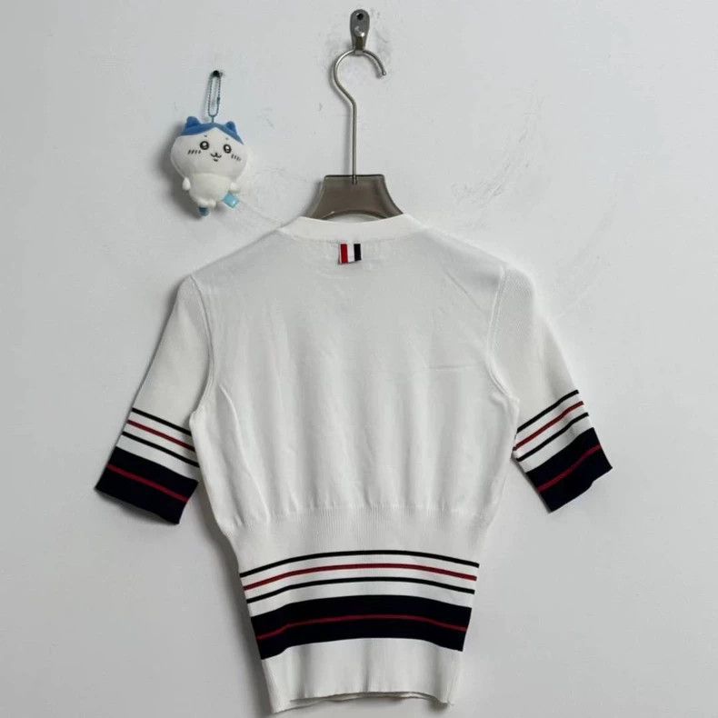 Thom Browne Thom Browne Color strip knitted short sleeve Size S / US 4 / IT 40 - 3 Thumbnail