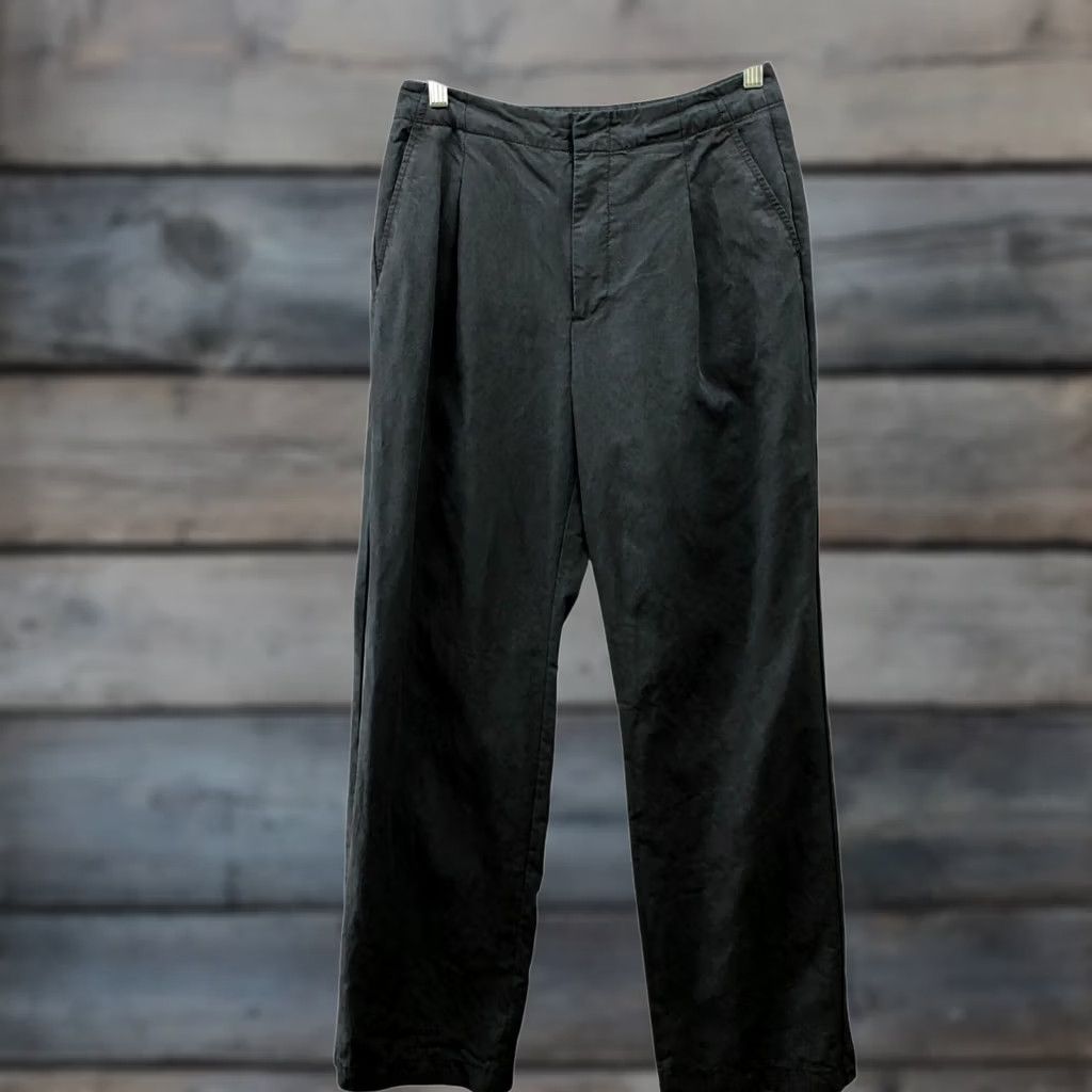 Gap Gap Wide-Leg Trousers Womens 4 Black Pleated Front High Rise Softsuit Lyocell Nylon Pants Size 27" / US 4 / IT 40 - 1 Thumbnail