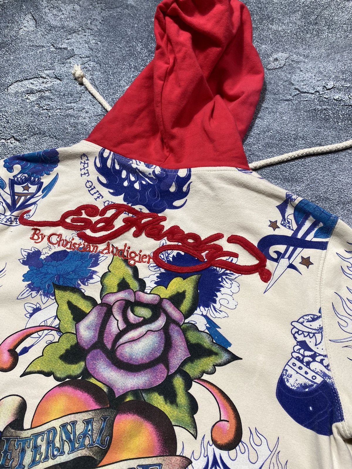 Christian Audigier × Ed Hardy Vintage ED HARDY by Christian Audigier shirt hoodie Size L / US 10 / IT 46 - 10 Thumbnail