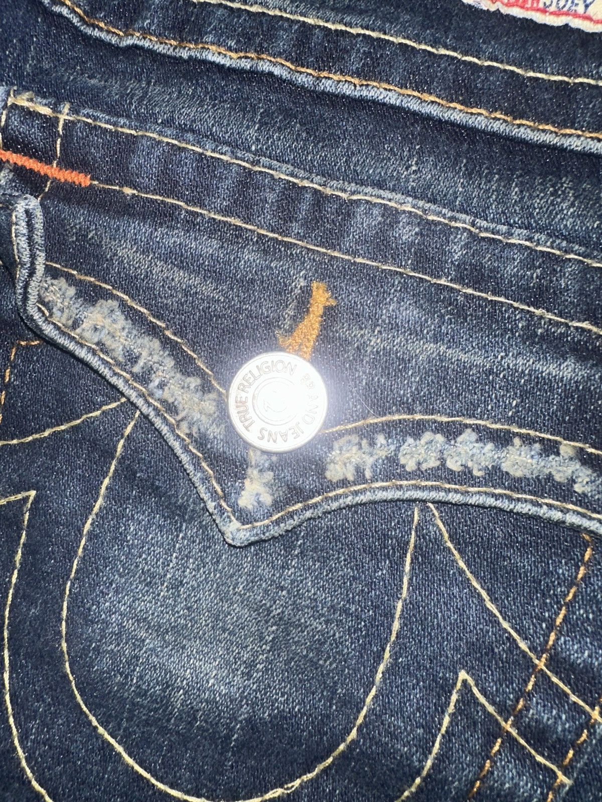 True Religion 2009 NEVER Worn True Religion Flared Blue jeans With tags Size 31" - 5 Thumbnail